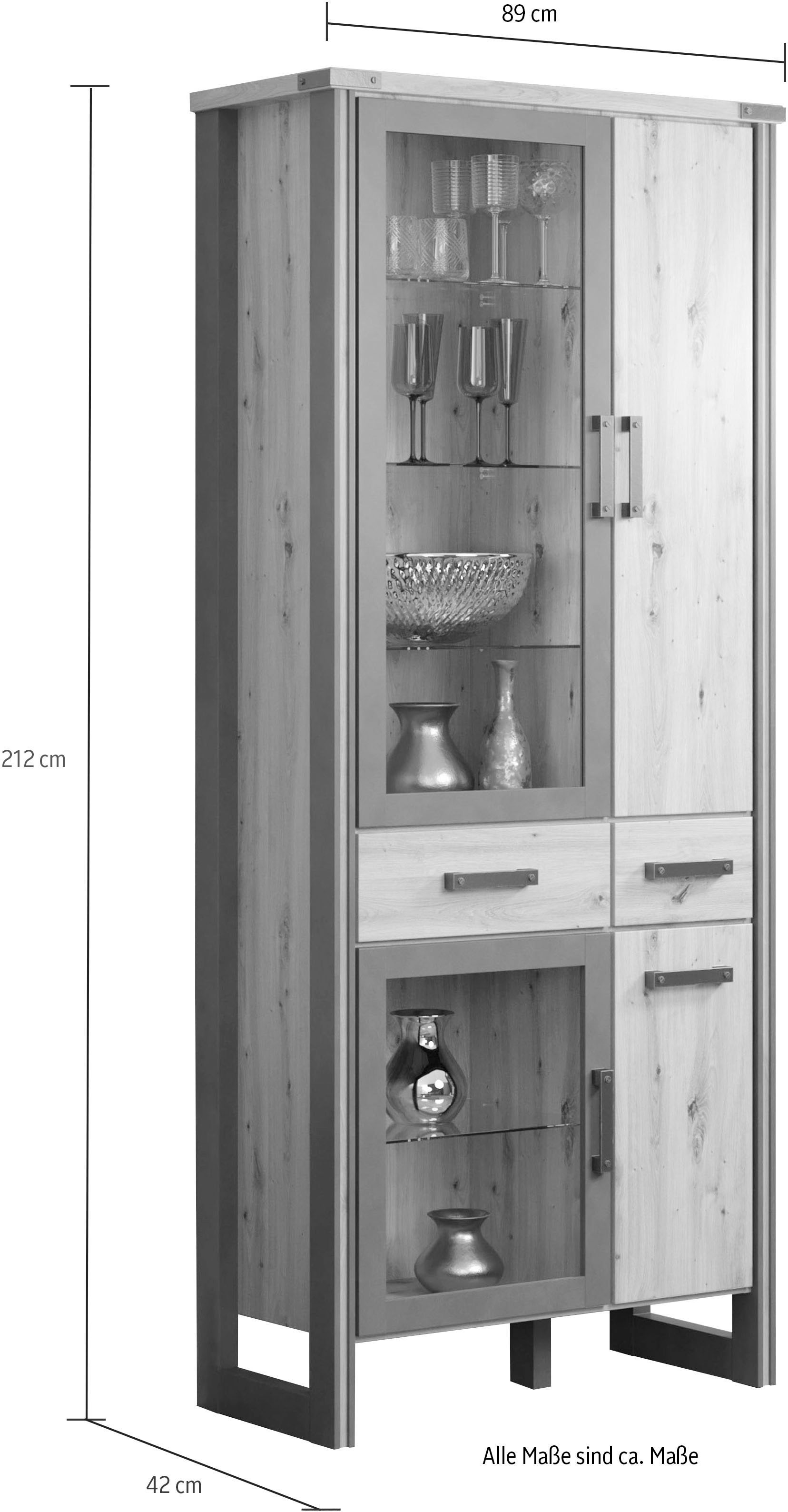 Home affaire Stauraumvitrine »Mia« 1 Stk. tlg. Modernes Design