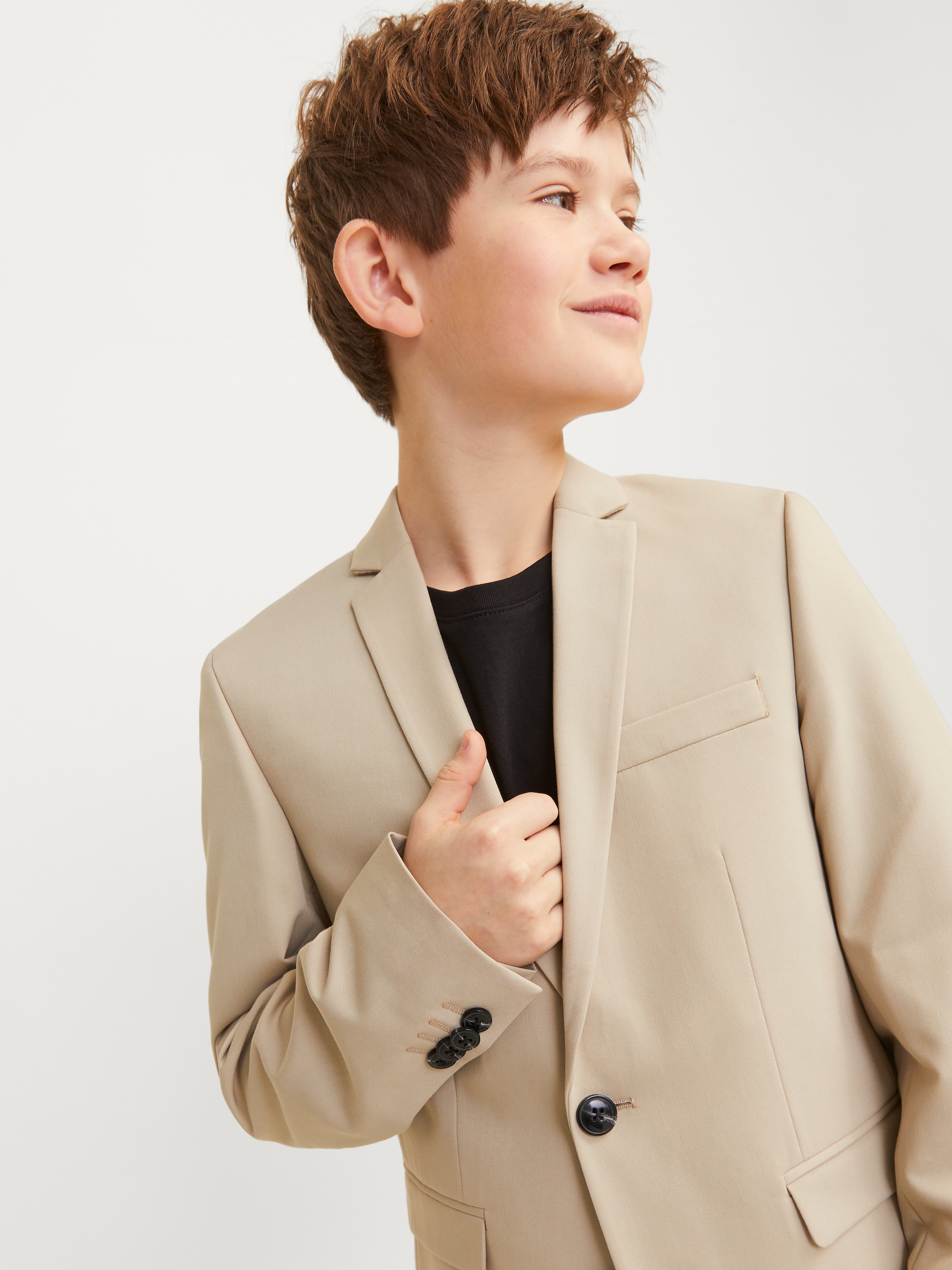 Jack & Jones Junior Sakko »JPRSOLAR stylisch, elastisch, pflegeleicht« unifarben, modisch, slim fit, Reverskragen
