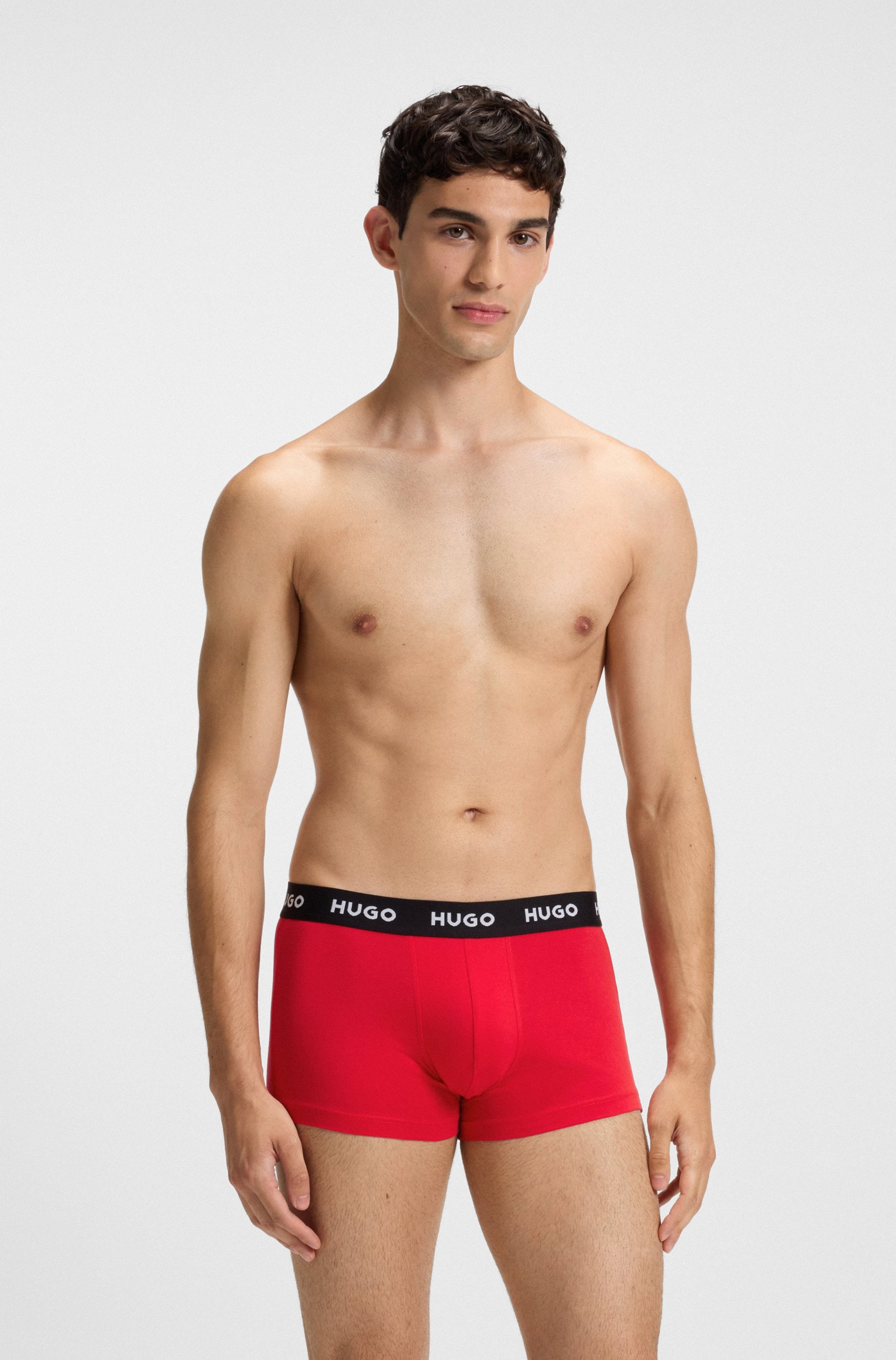 HUGO Underwear Trunk »TRUNK TRIPLET DESIGN« Packung, 3 Stk. tlg., mit Logobund