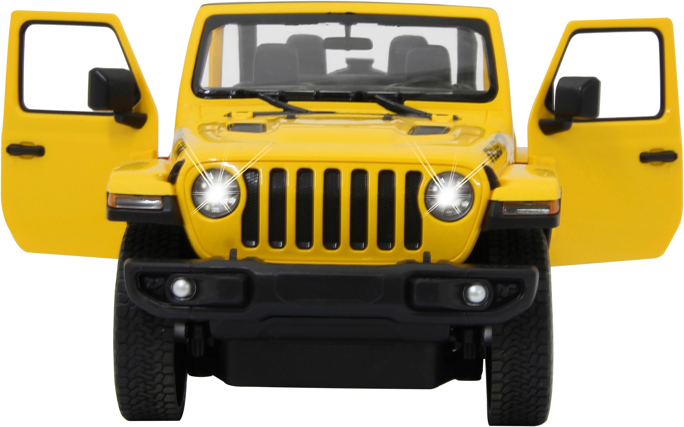 Jamara RC-Auto »Deluxe Cars, Jeep Wrangler JL, 1:14, gelb, 2,4GHz«, mit LED-Licht