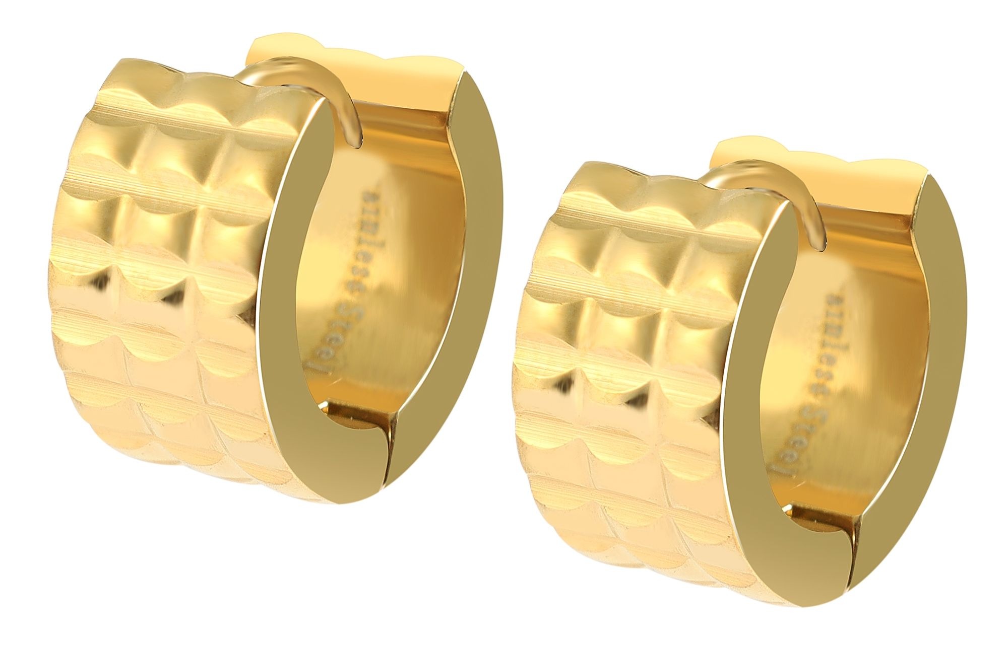 Adelia´s Paar Creolen »Unisex Ohrringe ¿ Klappcreole aus Edelstahl«