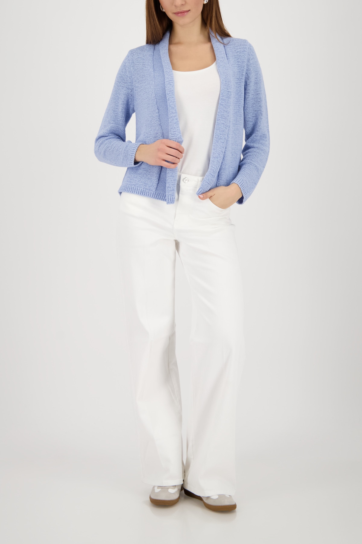 Monari Strickjacke »Jacke Stricküberwurf Basic« Schalkragen, Regular Fit