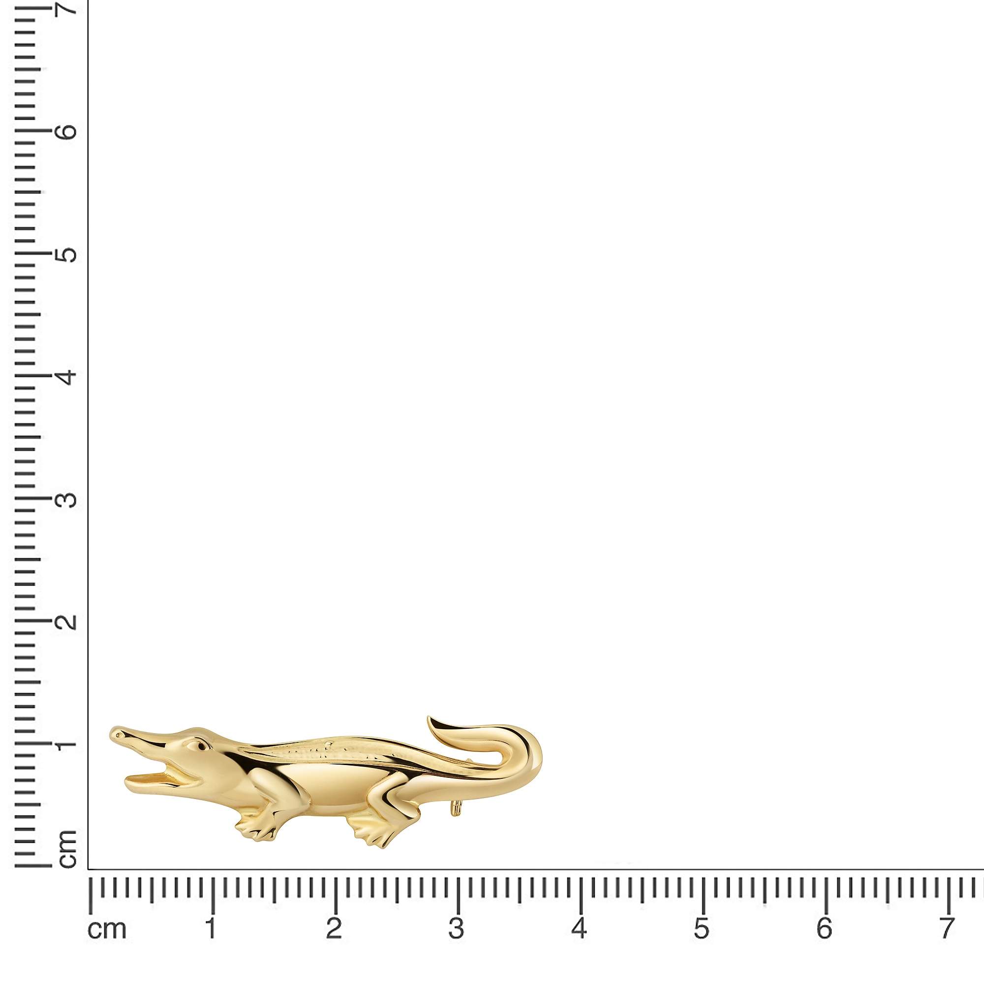 Firetti Brosche »Schmuck Geschenk Gold 375 Ansteckschmuck Krokodil« ()