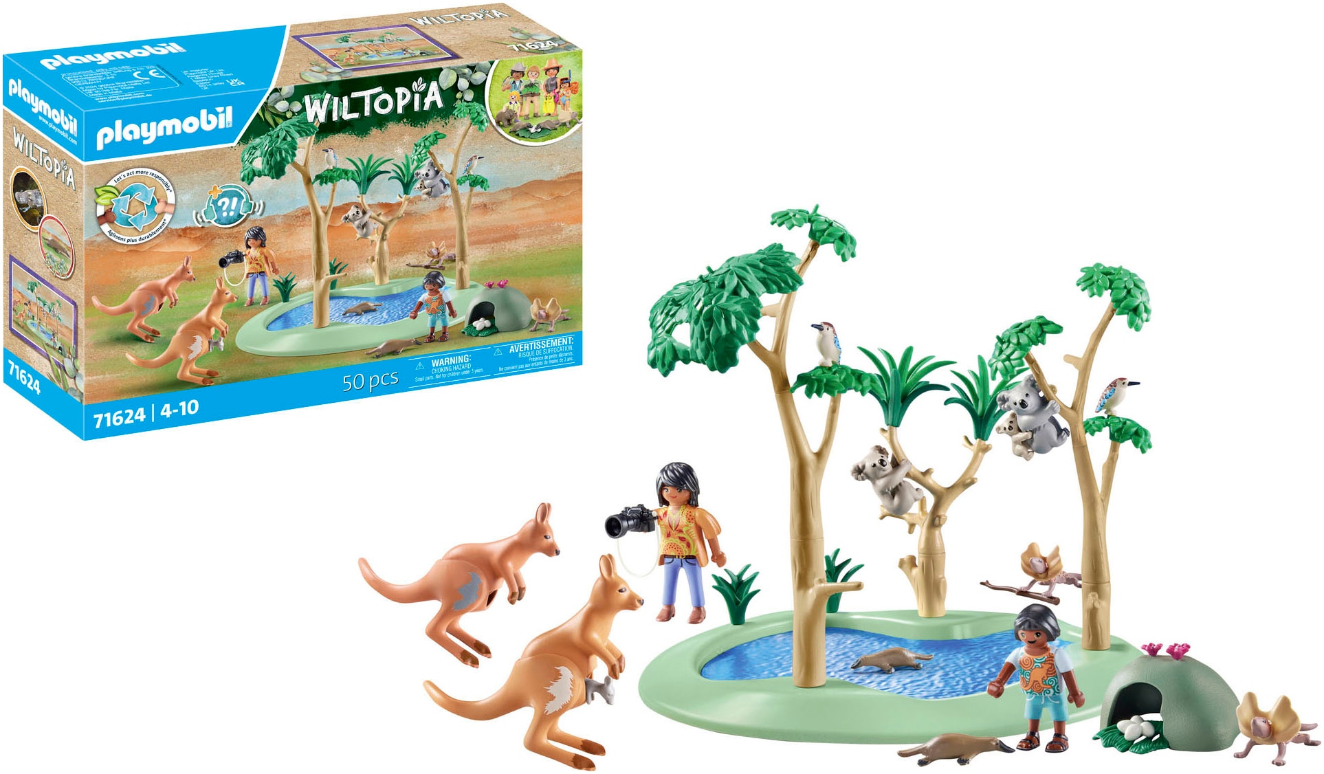Playmobil® Konstruktions-Spielset »Korallenriff Plattform (71623), Wiltopia«, (67 St.), Made in Europe
