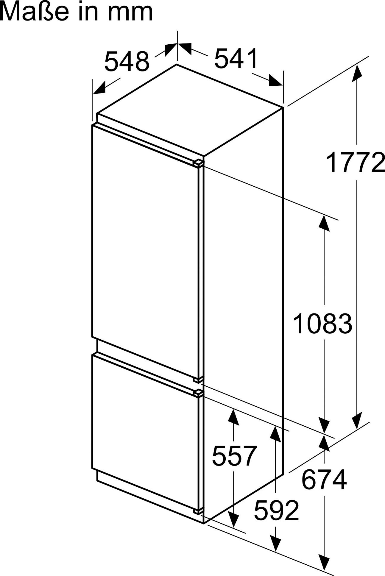 NEFF Einbaukühlgefrierkombination »KI5871SE0«, KI5871SE0, 177,2 cm breit jetzt cm hoch, bei bestellen OTTO 54,1