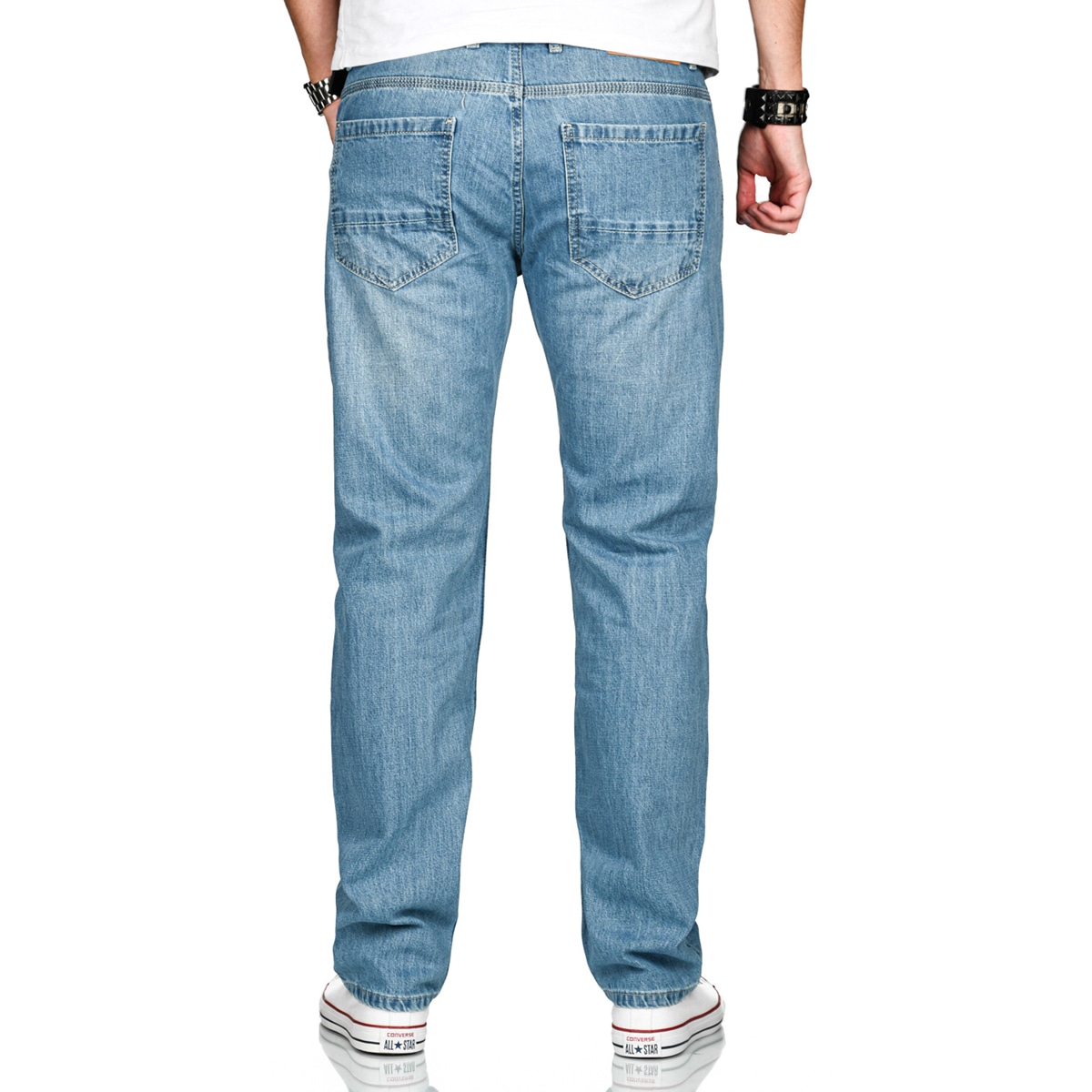 Alessandro Salvarini Comfort-fit-Jeans »A. Salvarini Marco Designer Herren Jeans Hose Basic Stretch Jeanshose Comfort Fit«