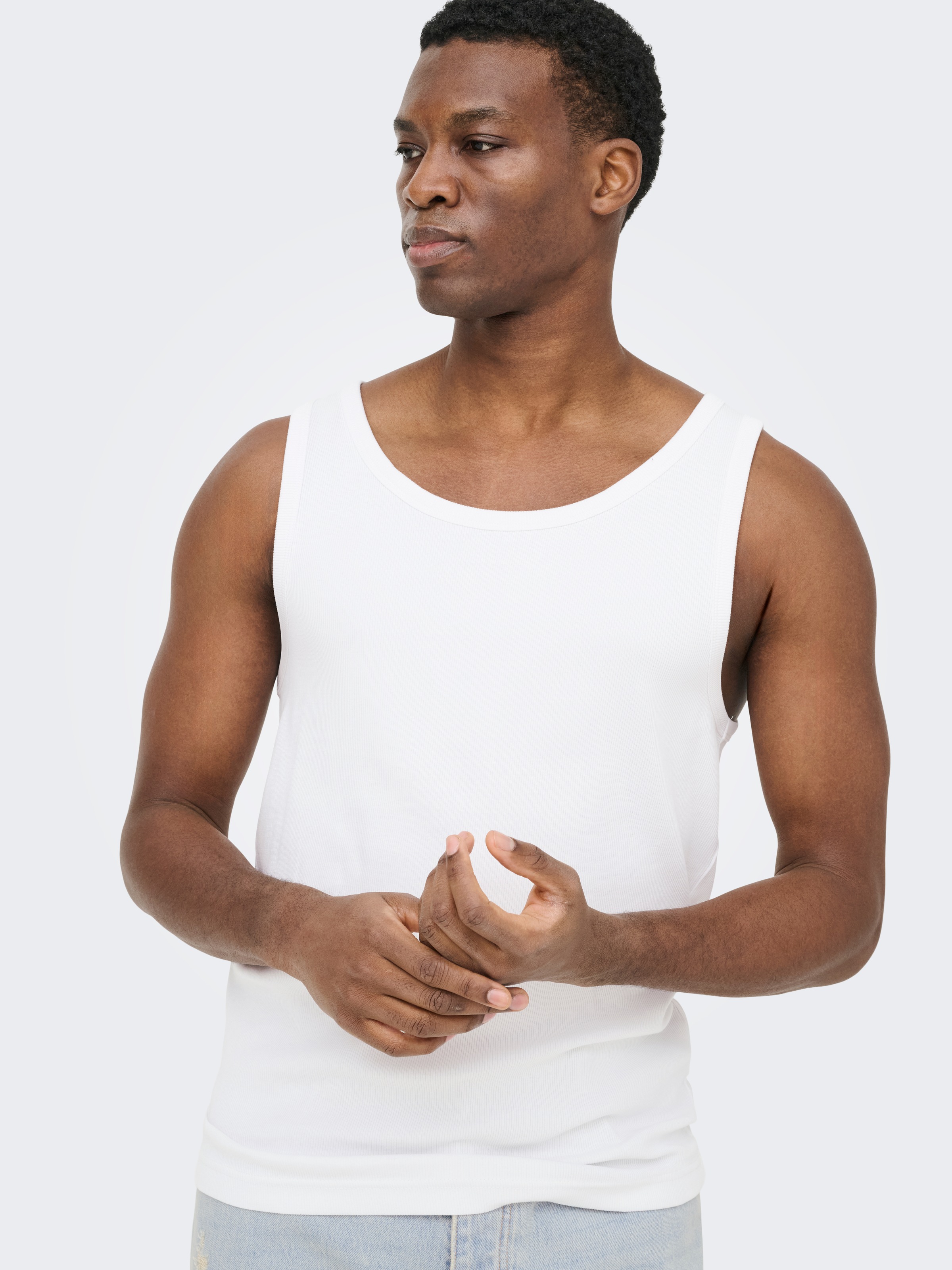 ONLY & SONS Rundhalsshirt »ONSTANNER REG SL TANK TOP NOOS«