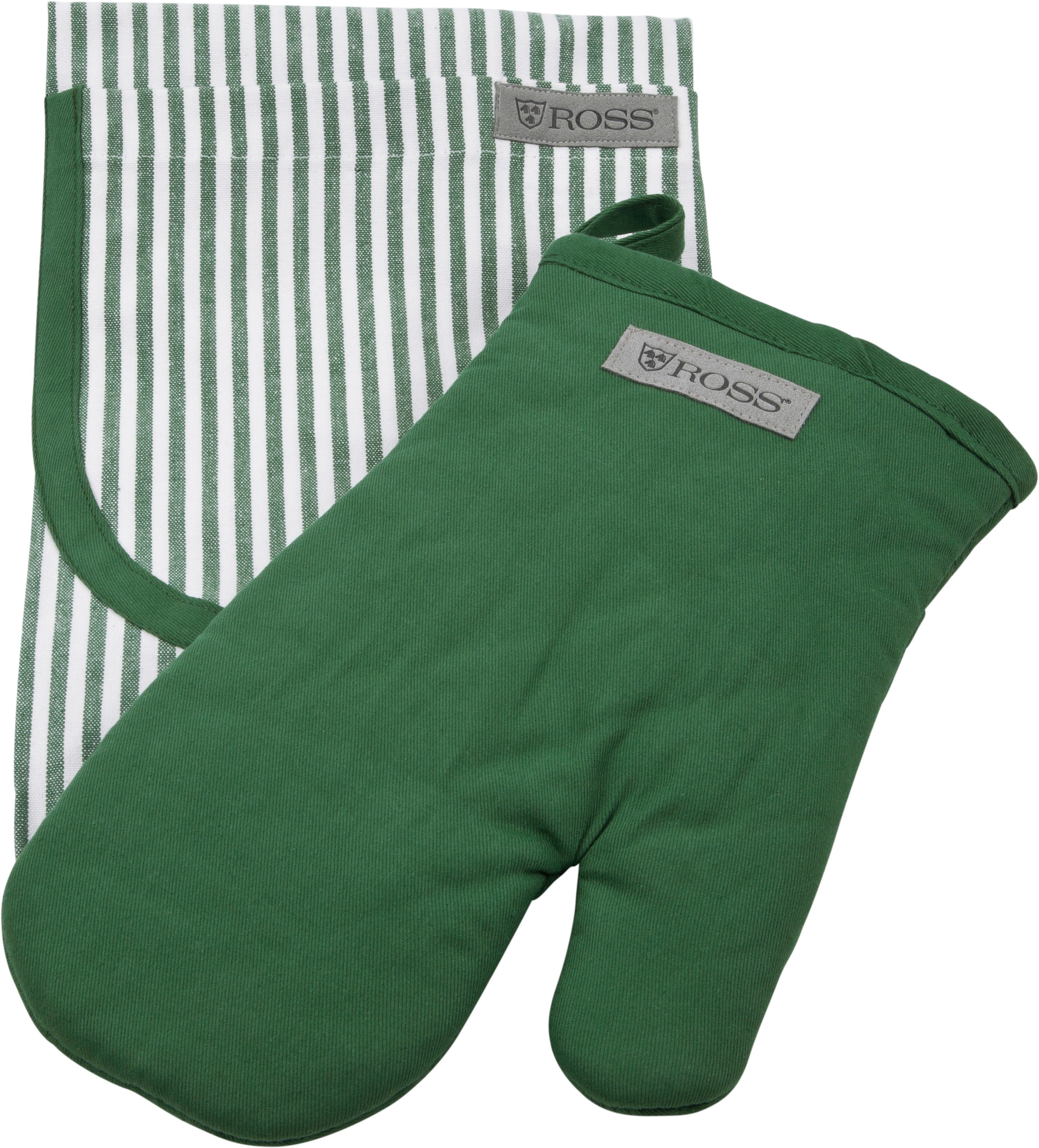 ROSS Grillhandschuhe »Exclusiv«, (Set, 2 tlg.), inkl. Latzschürze, 100% Baumwolle