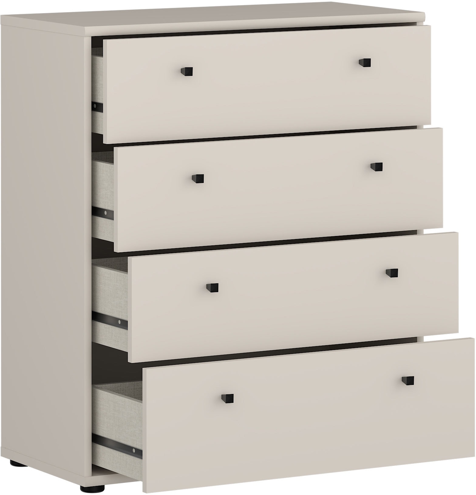 FORTE Kommode »Tempra, Kommode, 4 Schubkästen , Höhe 85,5 cm« Breite 73,7 cm