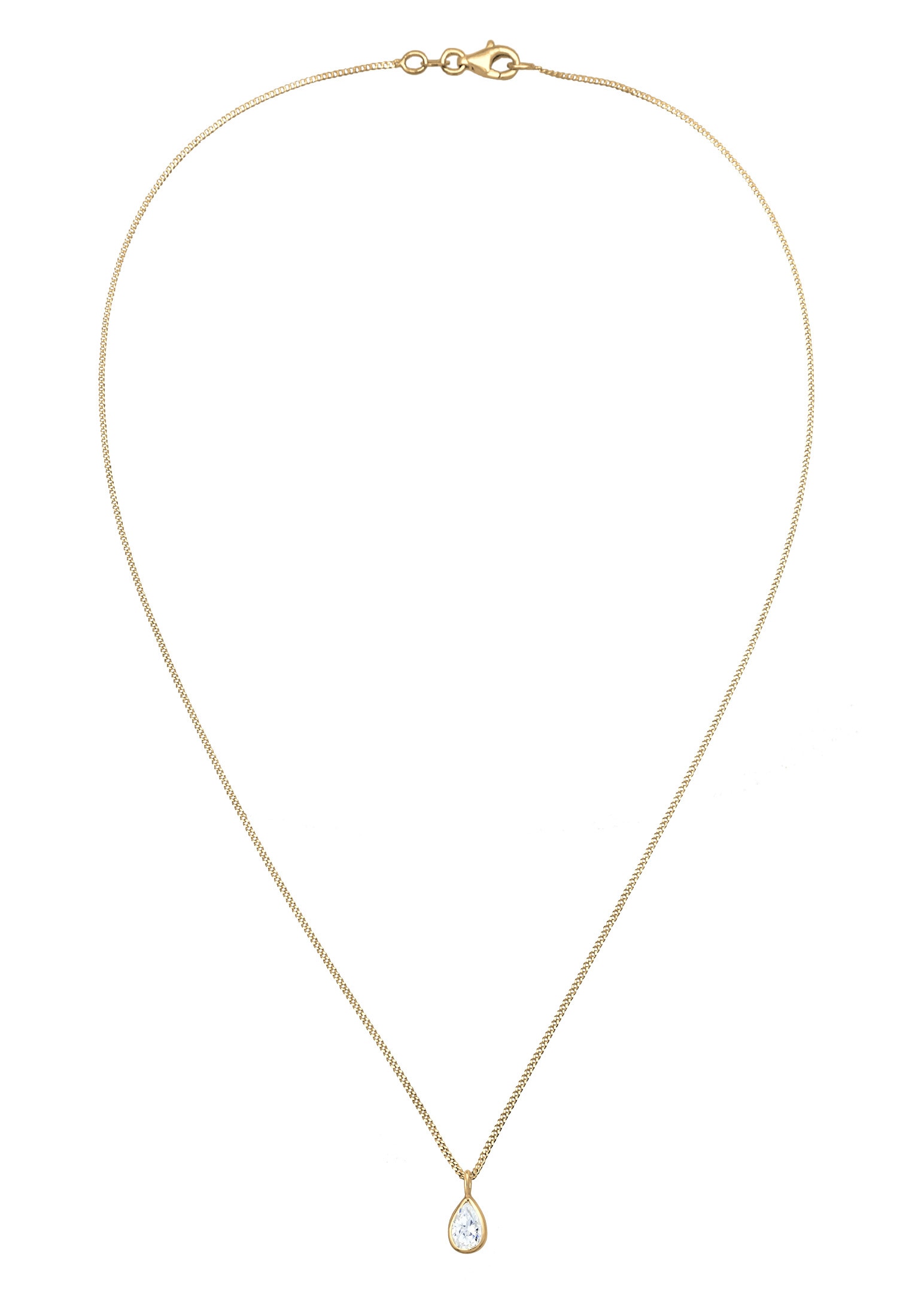 Elli Silberkette »Halskette Zirkonia Tropfen 925 Sterling Silber«
