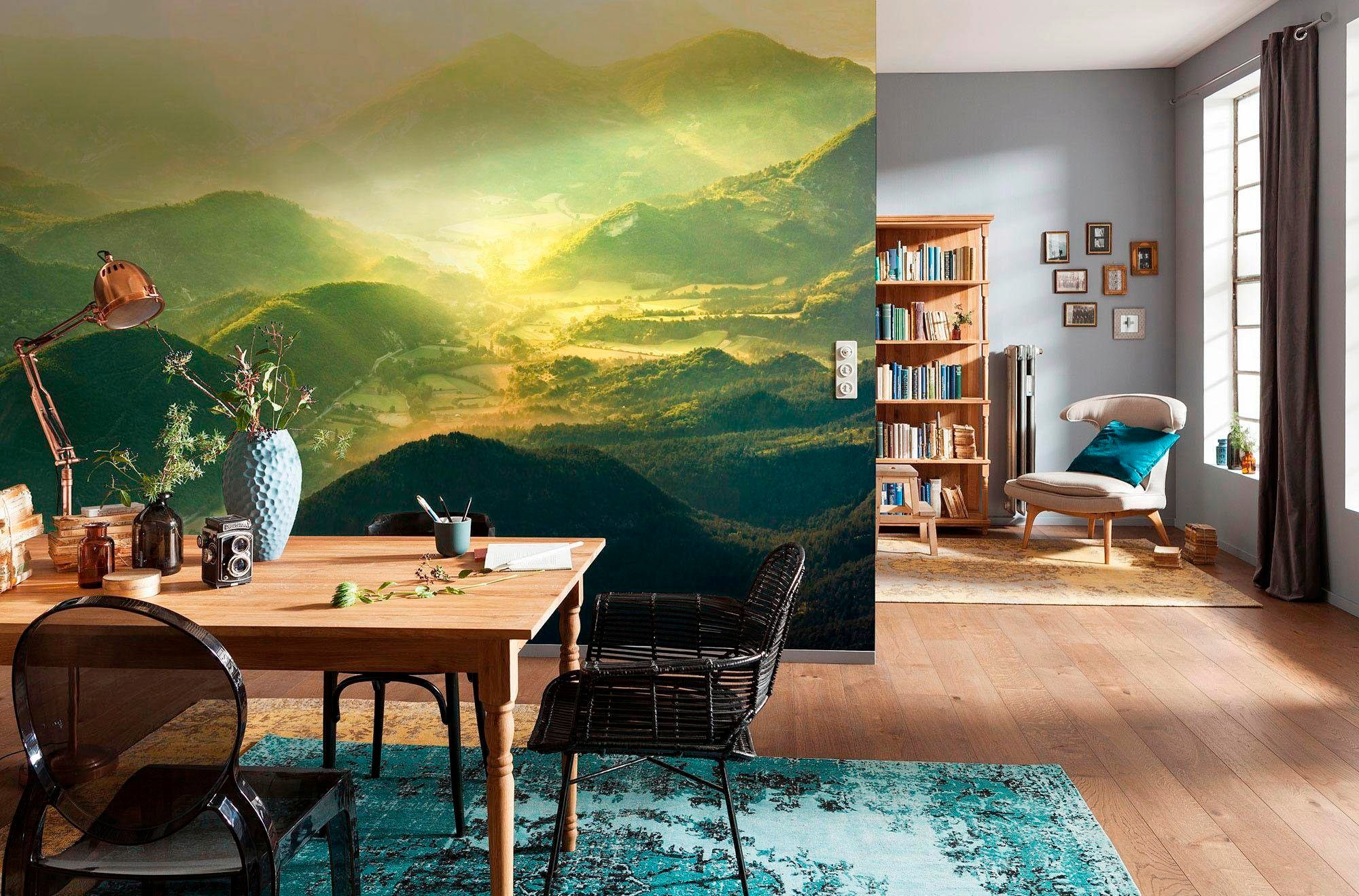 Komar Vliestapete »Digitaldruck Vlies - The Shire - Größe 200 x 150 cm«, bedruckt, Wohnzimmer, Schlafzimmer