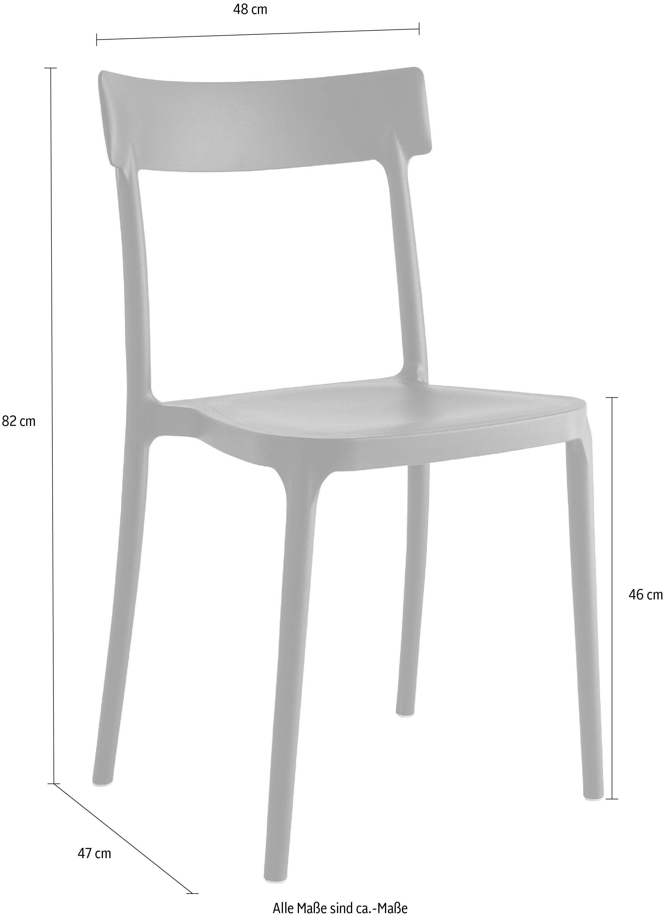 connubia 4-Fußstuhl »ARGO CB/1523«, (Set), 4 St., mit widerstandsfähigen, austauschbaren Fußkappen