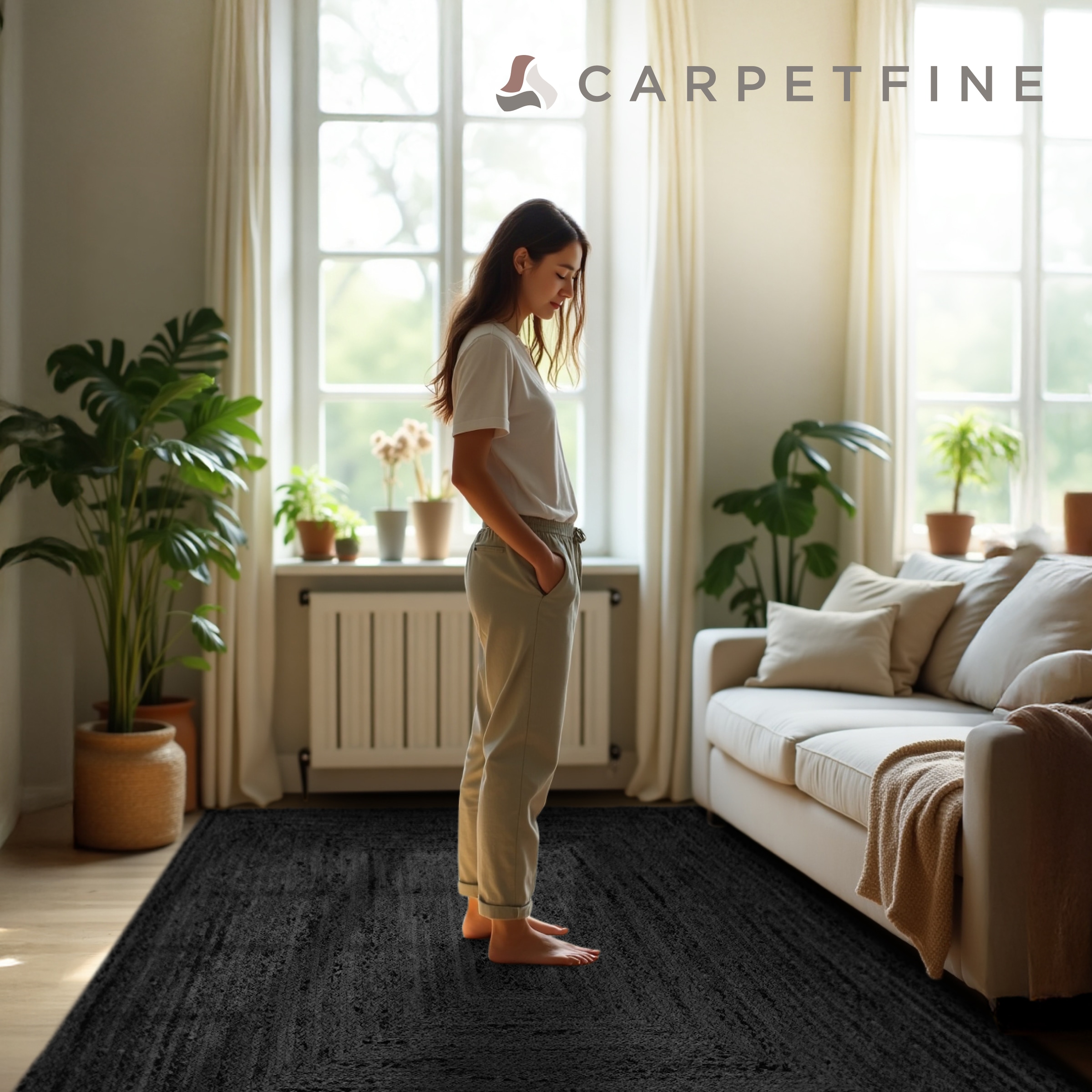 carpetfine Teppich »Nele Juteteppich Naturfaser«, rechteckig, 6 mm Höhe, geflochtener Wendeteppich aus 100% Jute, quadratisch und als Läufer