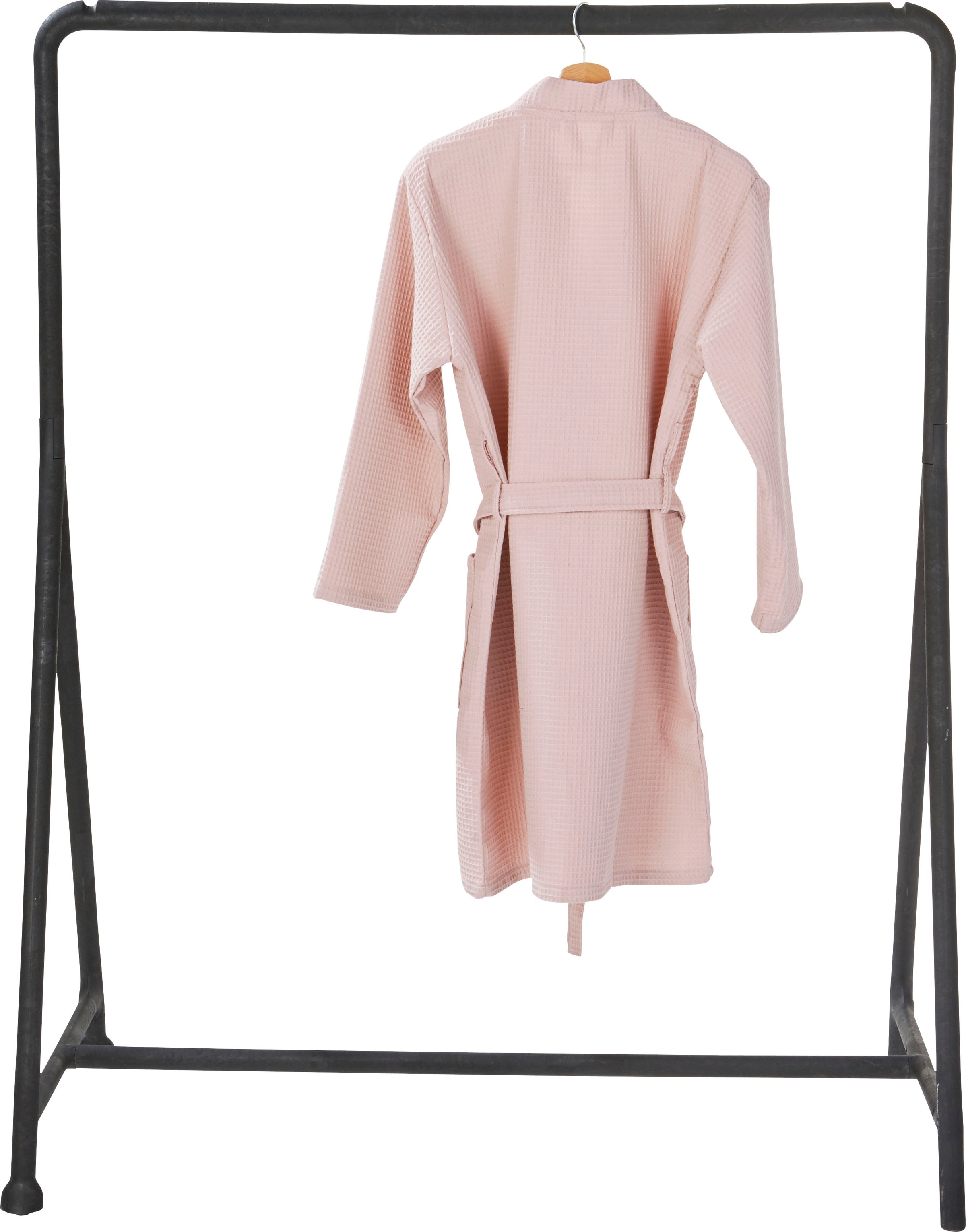 done.® Damenbademantel »MySense, ideal für Sauna & Spa, Hotelbademantel, Morgenmantel«, Waffelpiqué-Struktur, mit Schalkragen und aufgesetzten Taschen