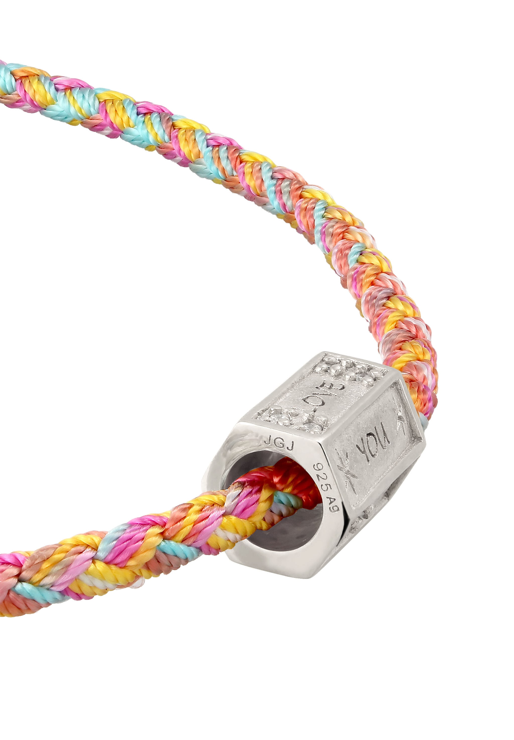 Elli Kette mit Anhänger »Halskette Love Colorful Zirkonia Weiß 925 Sterling Silber«