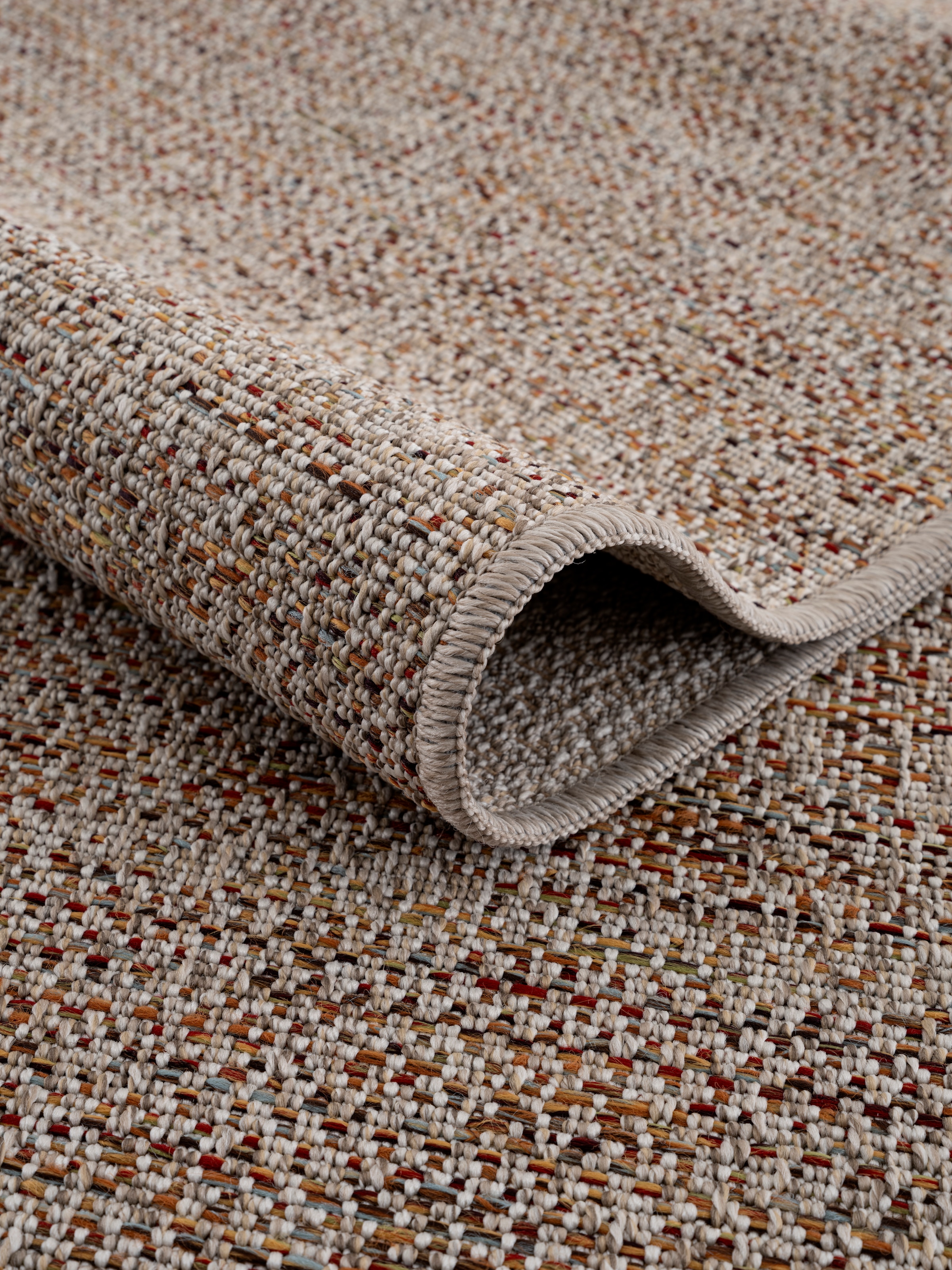 OTTO home Teppich »Lennor, In- und Outdoor geeignet, Balkon, Camping« rechteckig 8 mm Höhe Wetterfest & UV-beständig, meliert, Esszimmer, Wohnzimmer