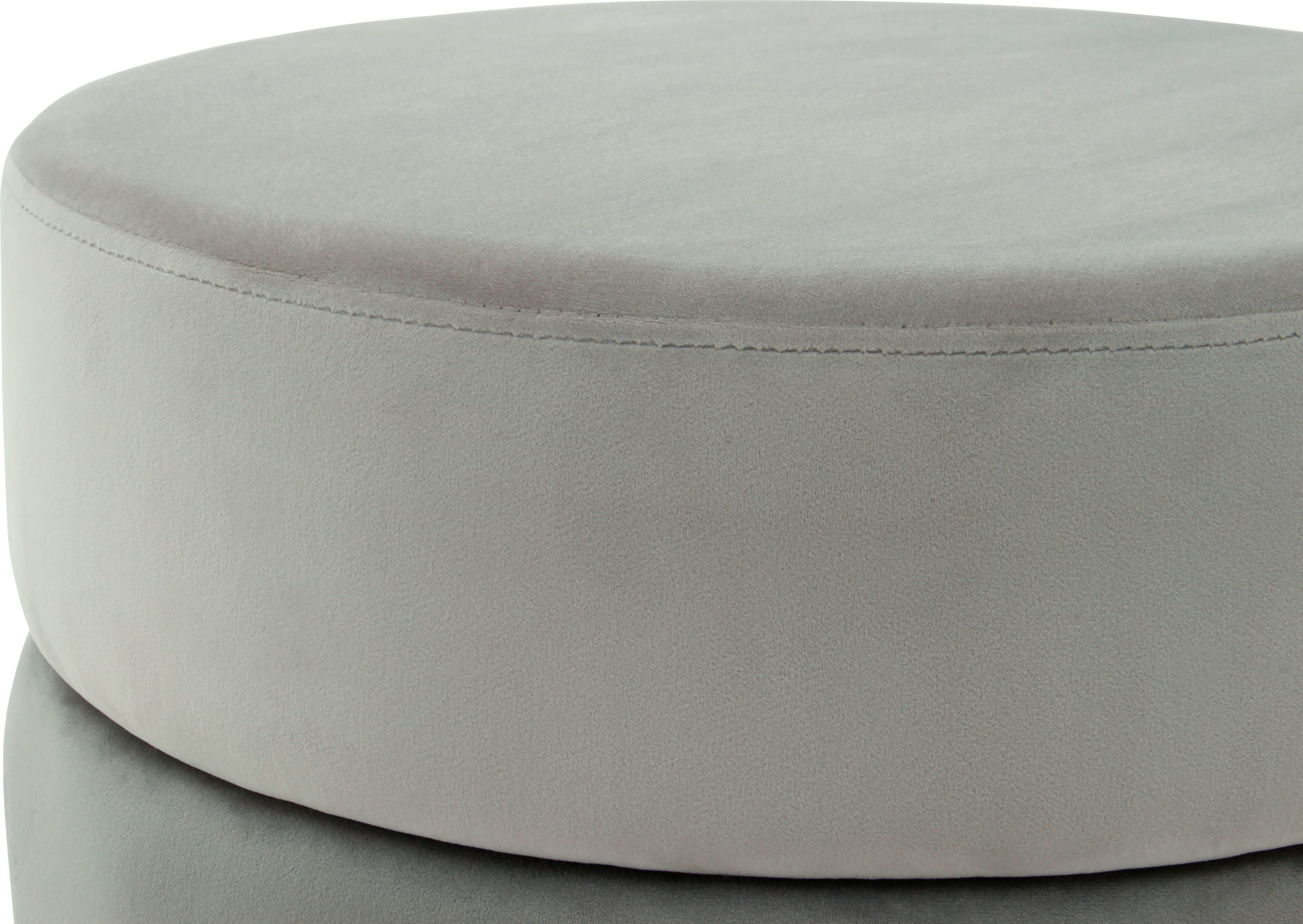 Kayoom Sitzhocker »Hocker Matilda 125, Komfortable runde Form, Gemütlicher Design-Hocker«, (1 St.), samtweich, elegant, gepolstert, große Sitzfläche