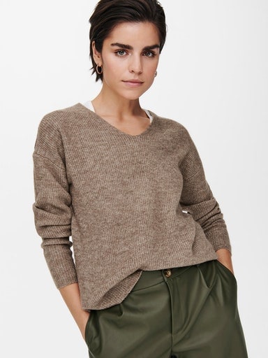 ONLY V-Ausschnitt-Pullover »ONLCAMILLA V-NECK L/S PULLOVER KNT NOOS«