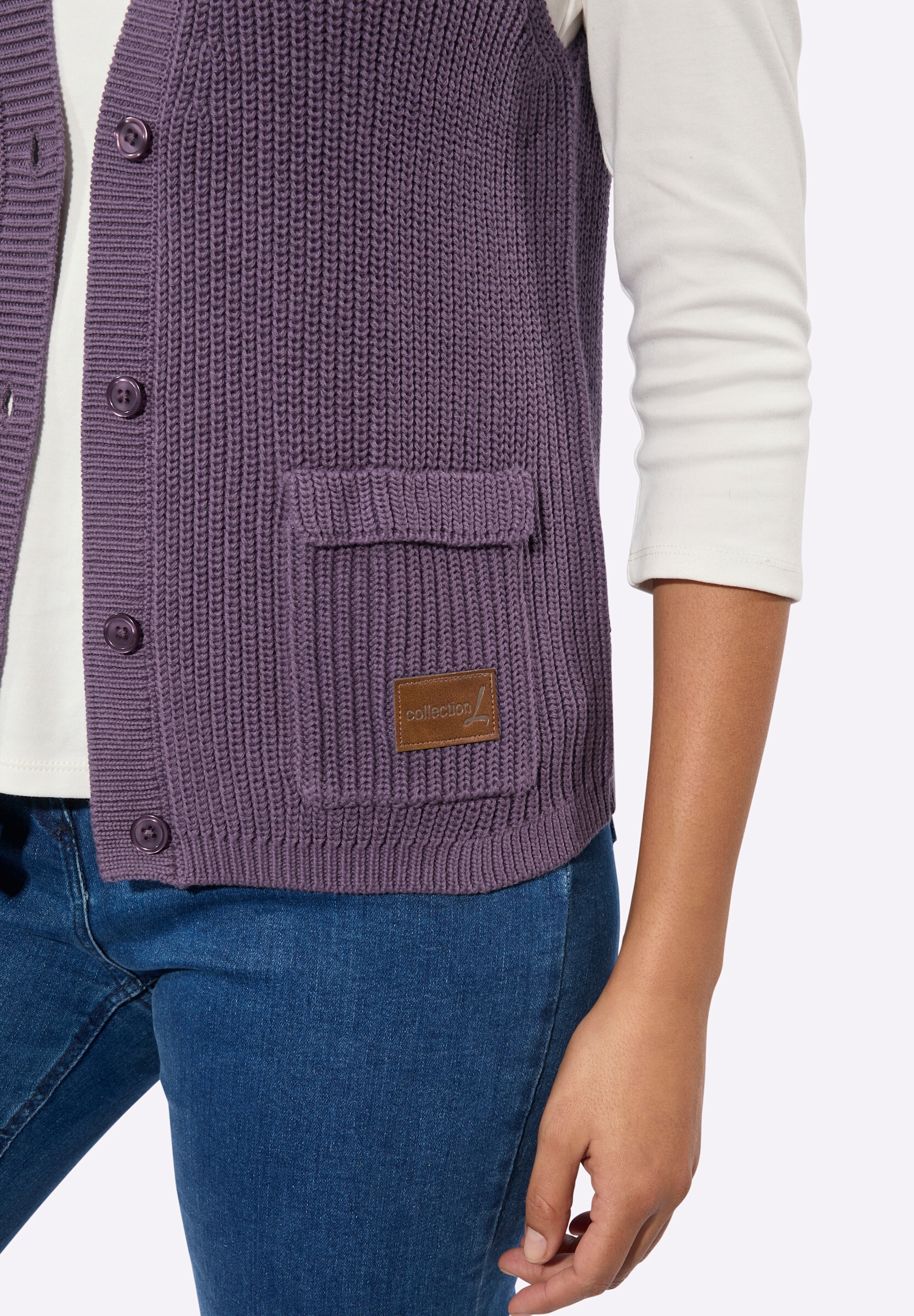 Witt Strickweste »Strickweste Strickweste mit Ripp-Abschlüssen«