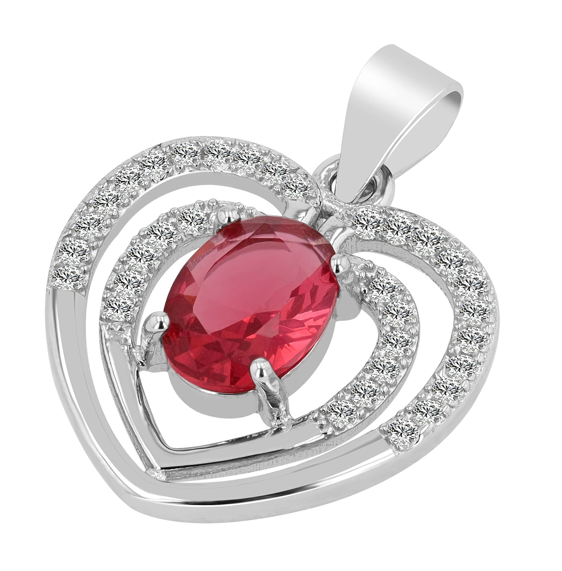 Adelia´s Herzanhänger »Damen Anhänger ¿ Herz Herzanhänger aus 925 Silber mit Zirkonia«