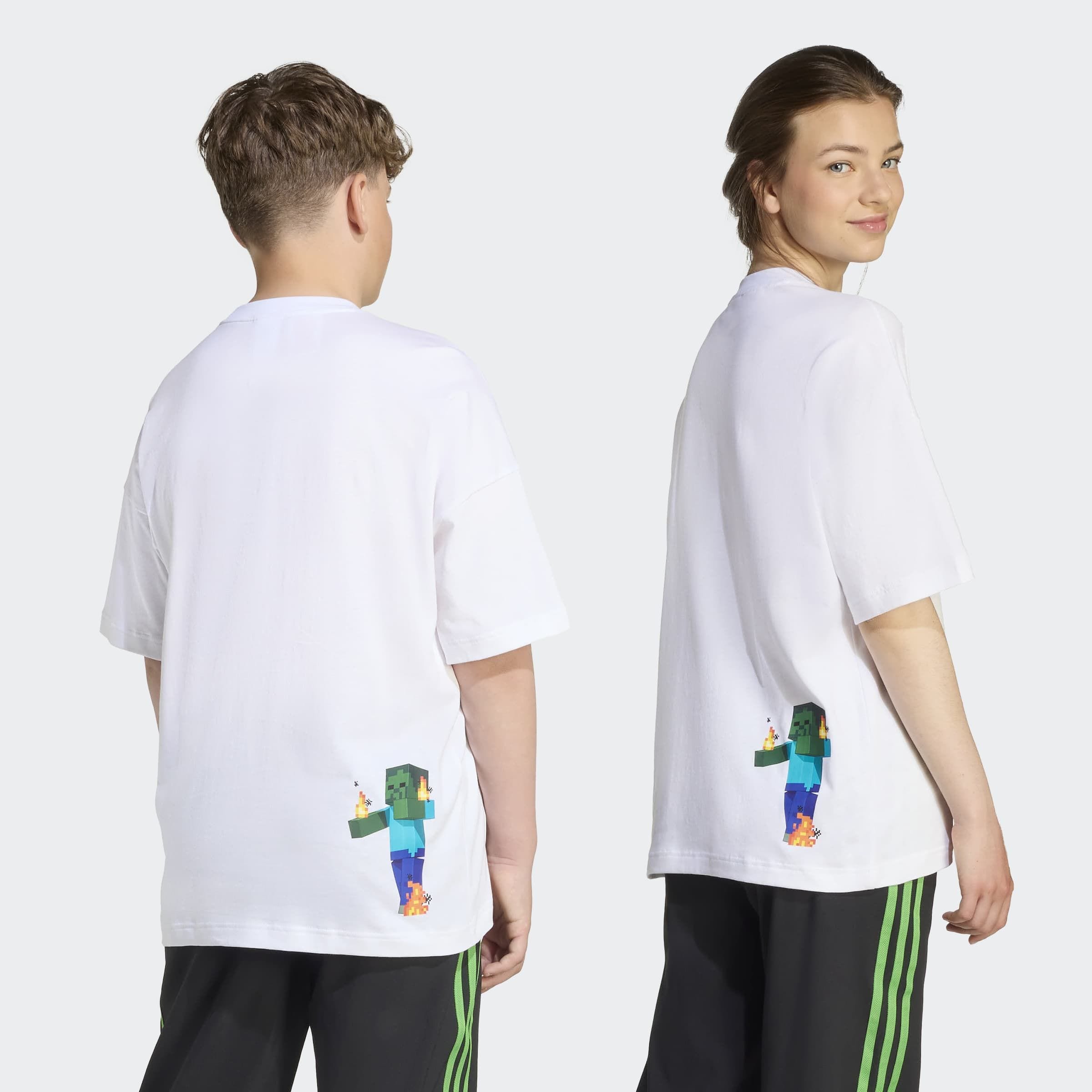 adidas Originals T-Shirt »ADIDAS X MINECRAFT KIDS« lockere Passform, Rundhalsausschnitt, ohne Verschluss, für Kinder
