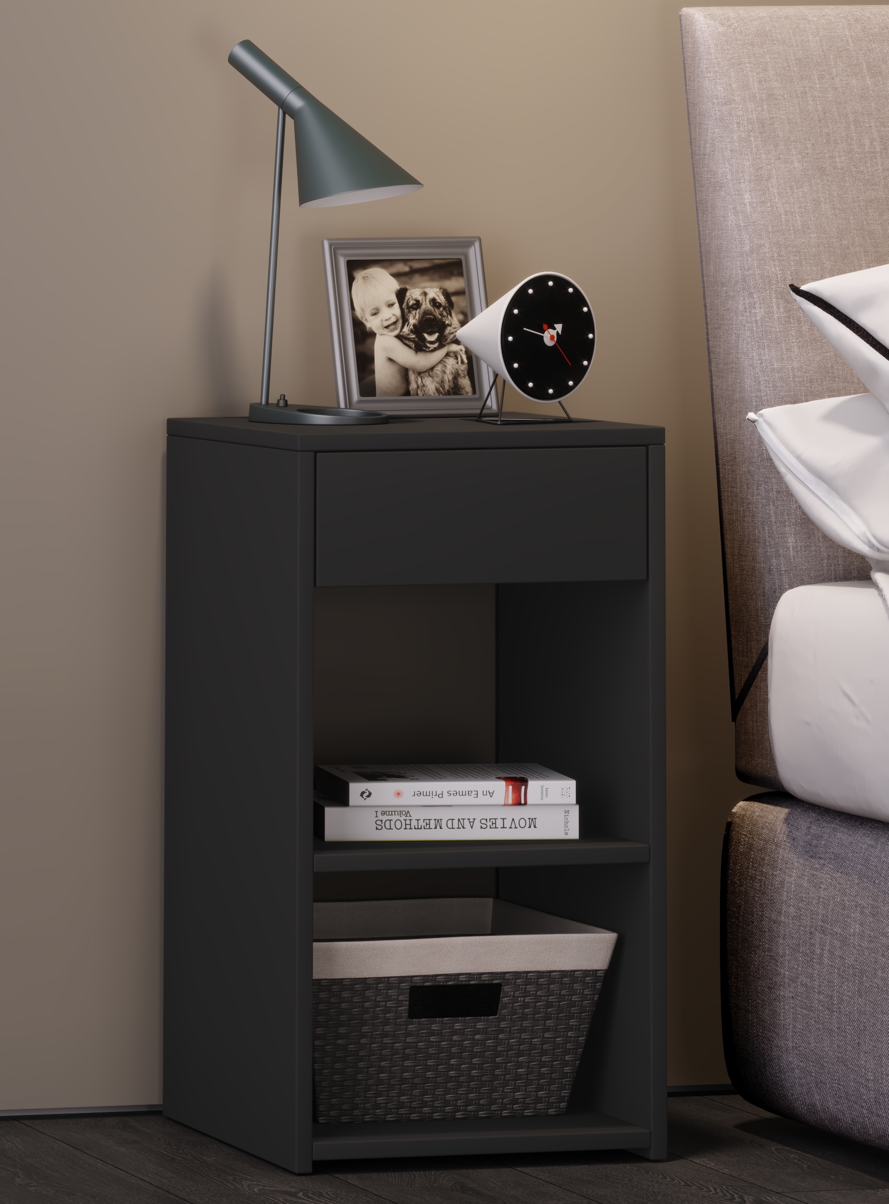 VCM Nachttisch »Holz Nachttisch Nachtschrank Sledo Schublade Maxi«