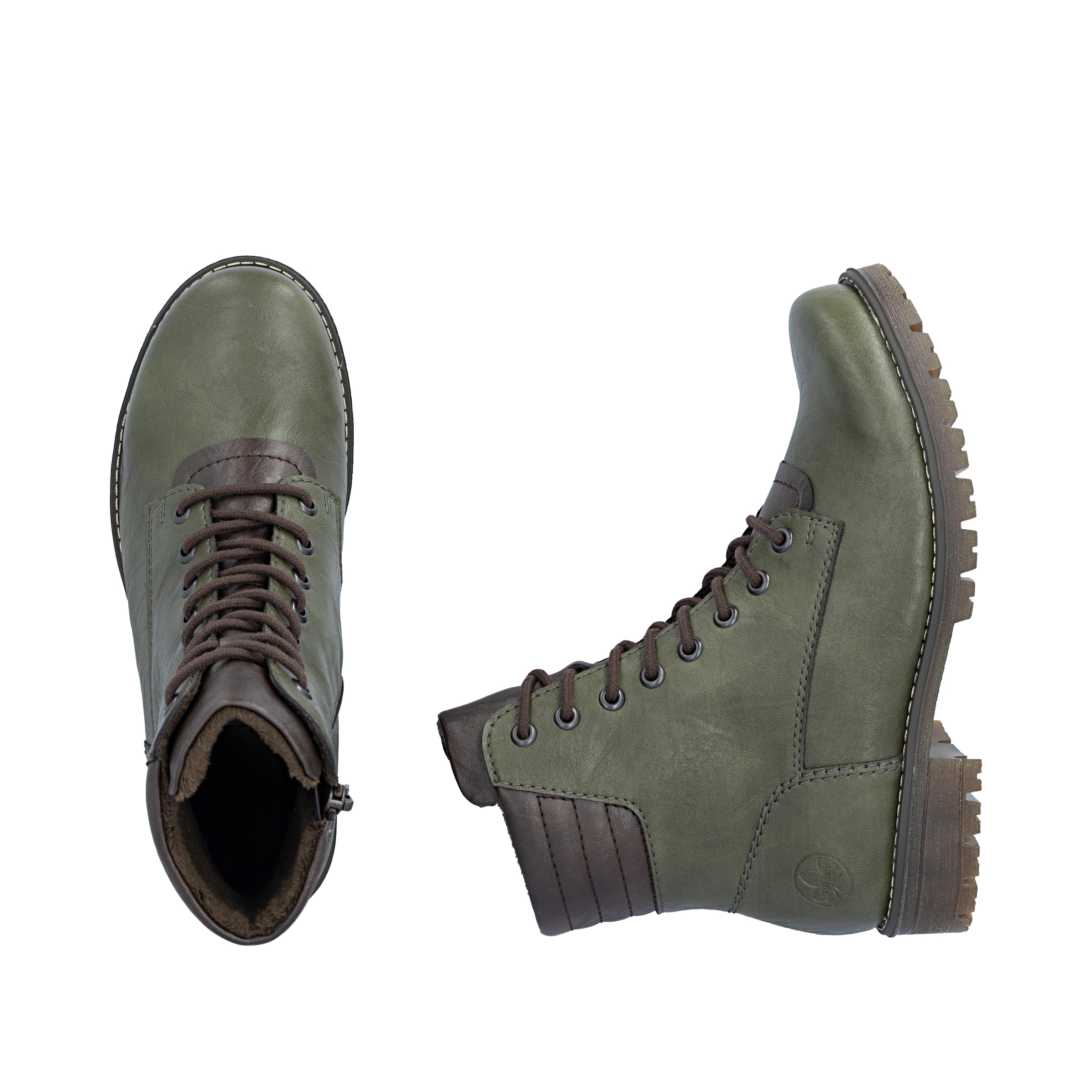 Rieker Schnürstiefelette  Schnürboots, Profilsohle, mit Blockabsatz
