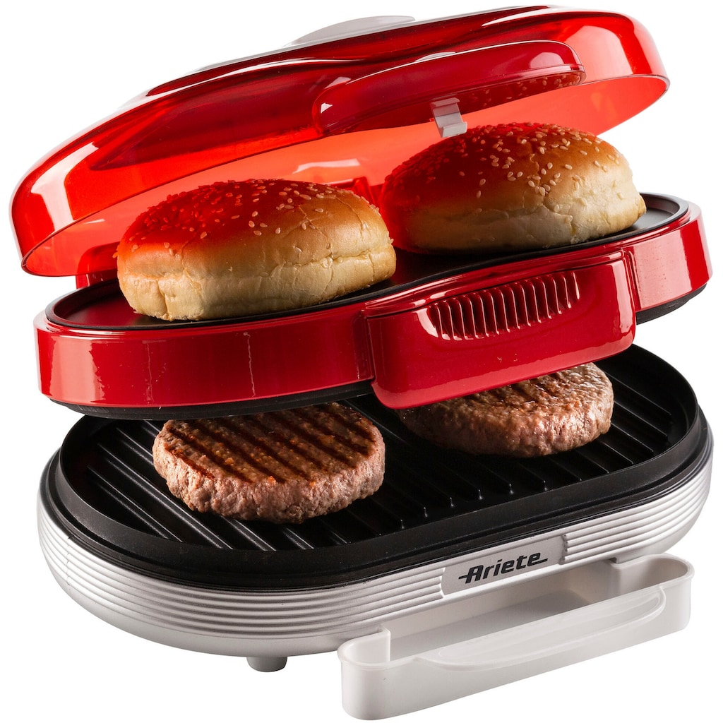 Ariete Kontaktgrill »0205R Party Time Hambuger Maker, rot«, 1200 W