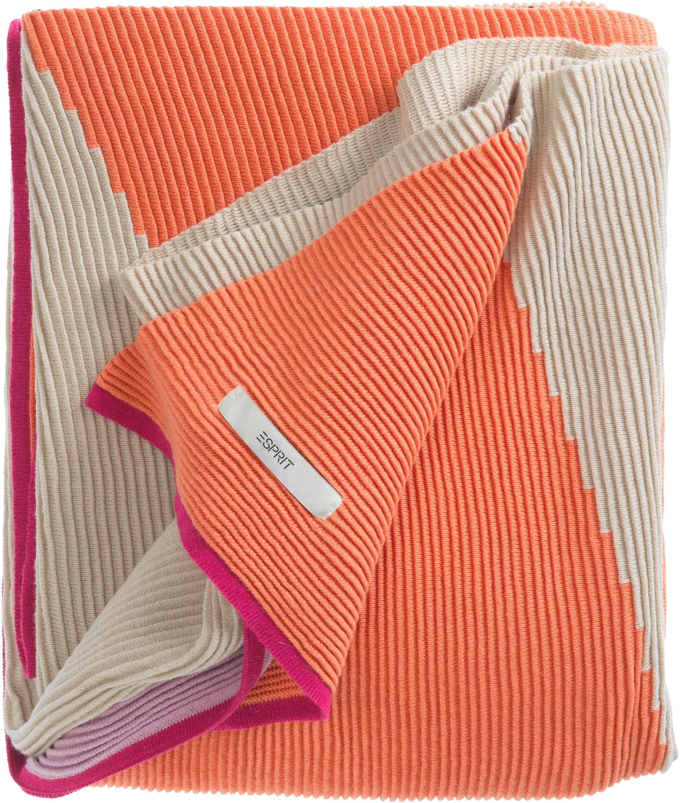 Esprit Wohndecke »Zac«, Strickdecke aus hochwertiger Baumwolle