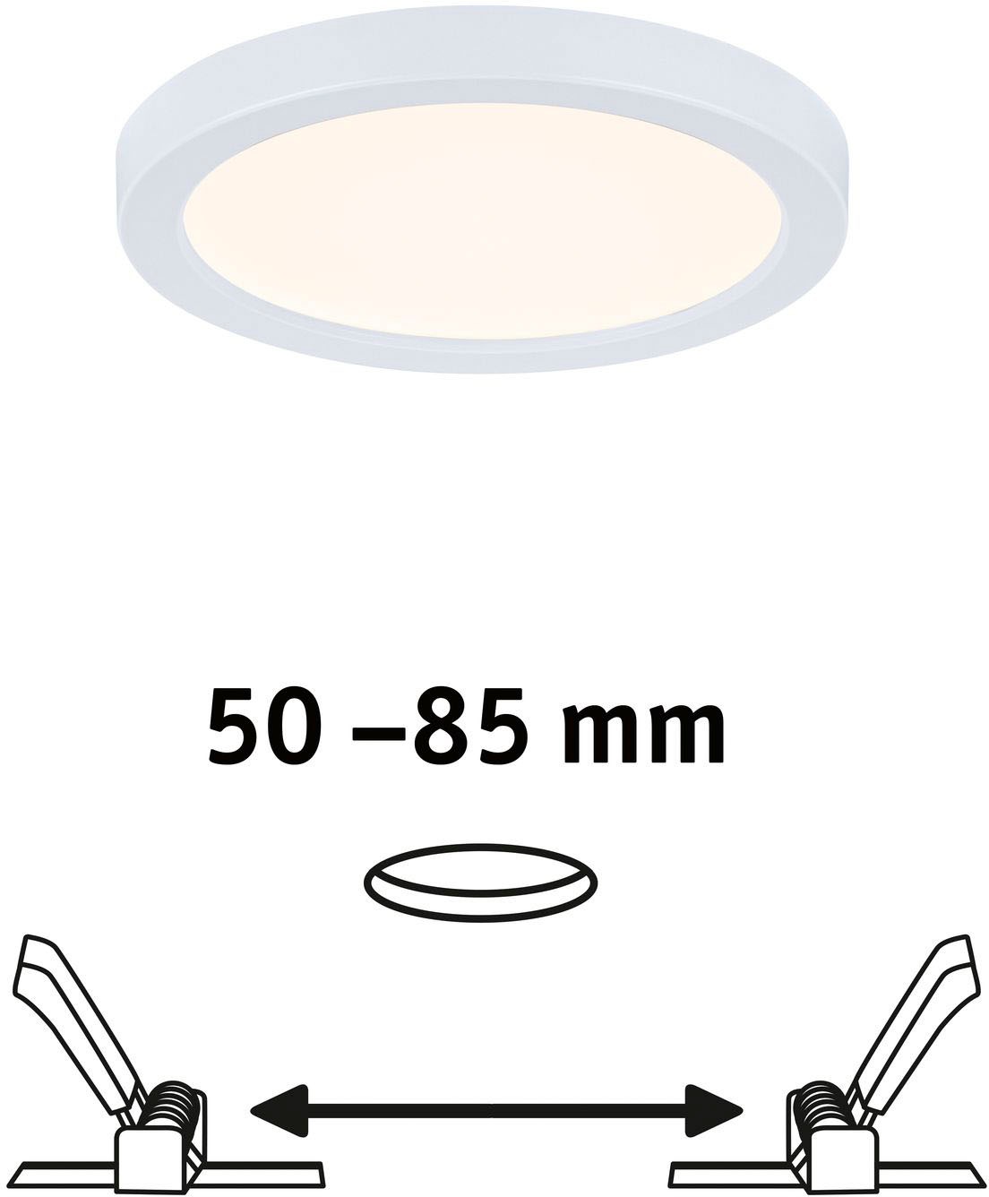 Paulmann LED Bad-Einbauleuchte »Areo«, Schutzart IP44, Ø 11,8 cm, inkl. LED Leuchtmittel