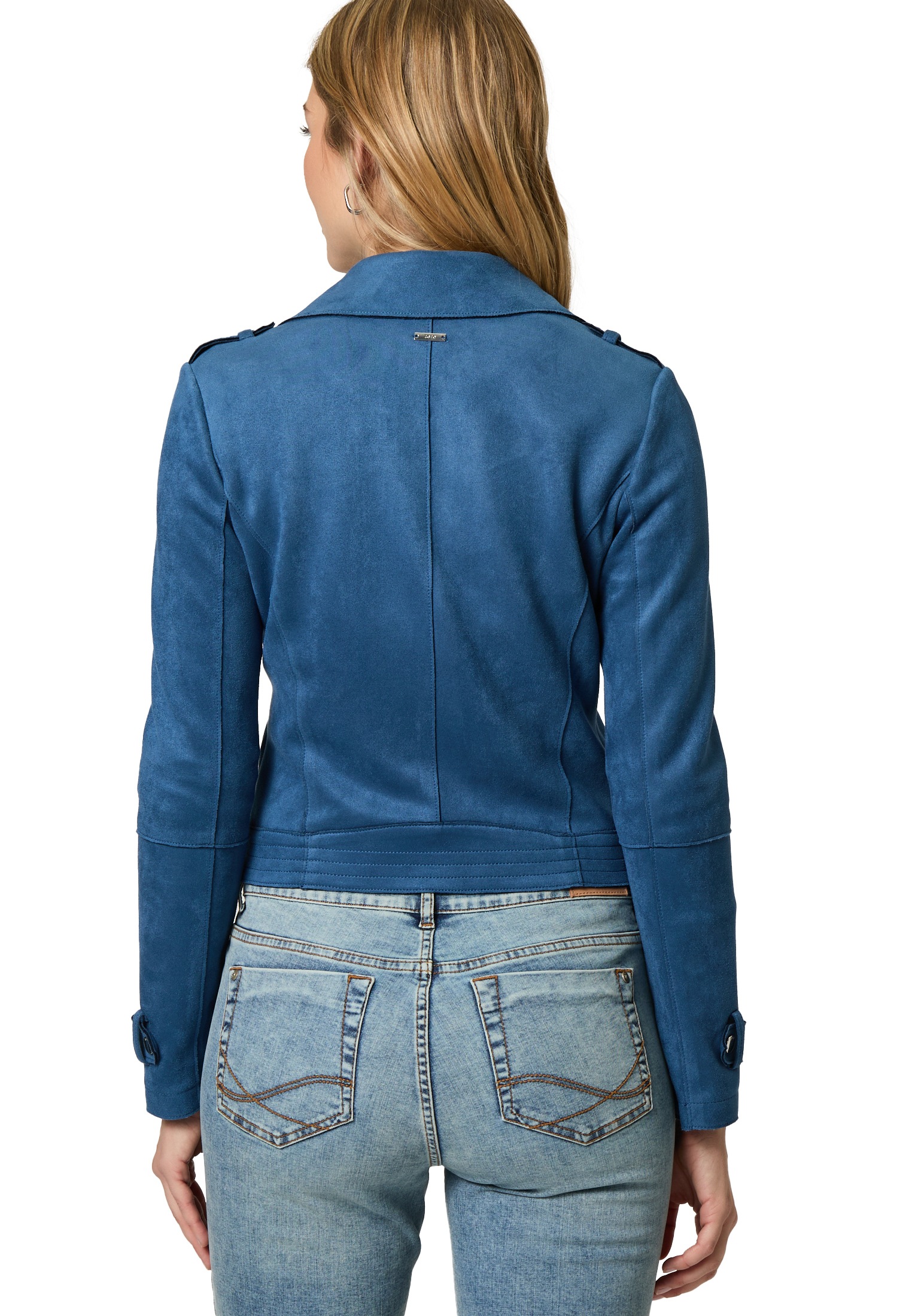 Zero Bikerjacke »Bikerjacke in Veloursleder-Optik«