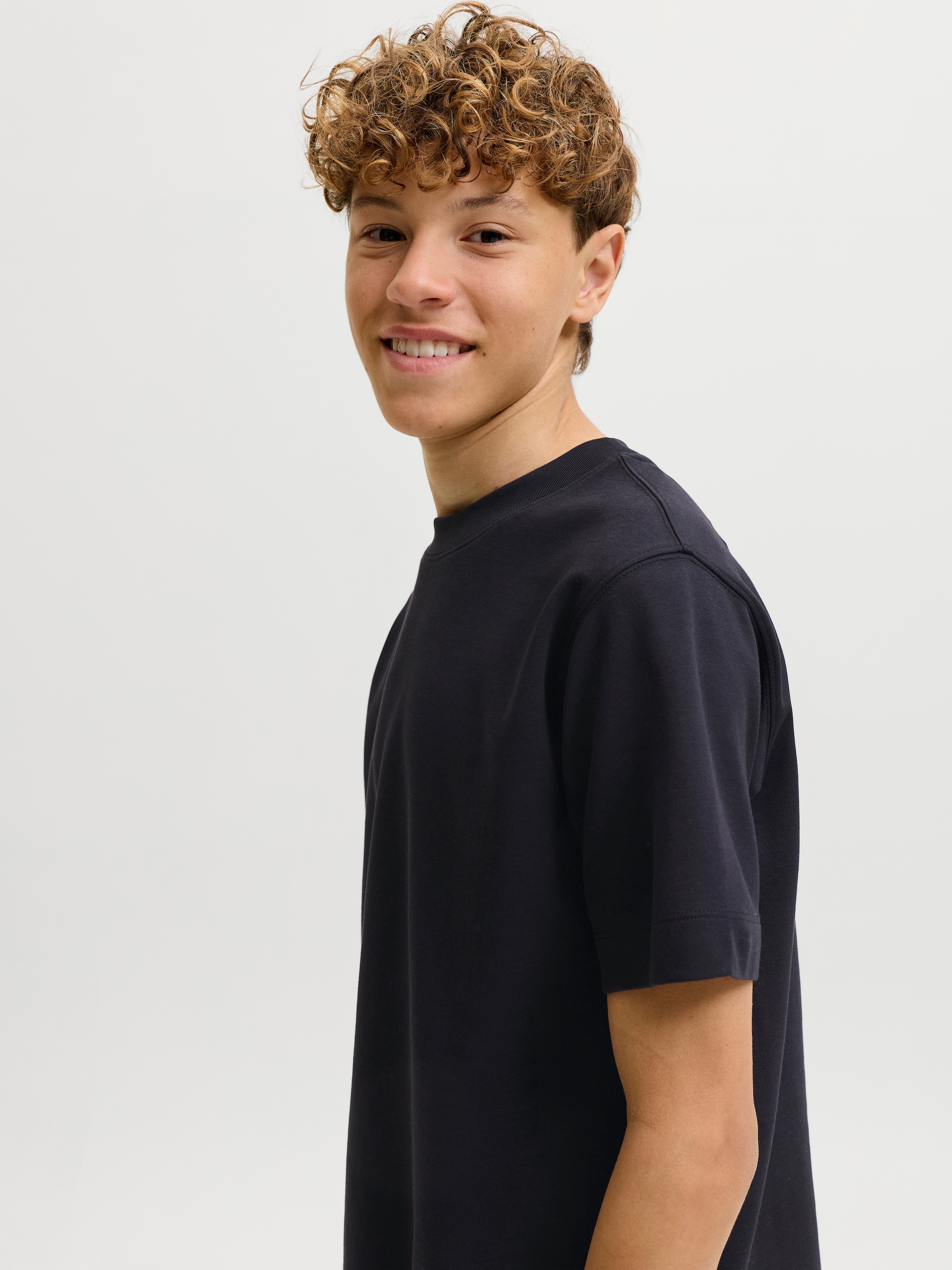 Jack & Jones Junior Rundhalsshirt »JJEBARRON TEE SS O-NECK NOOS JNR« Baumwollmischung, relaxed fit