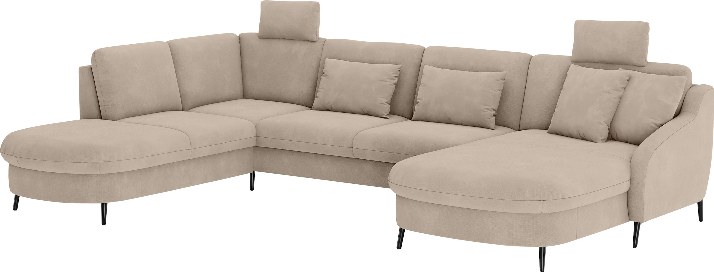 sit&more Wohnlandschaft »Soul U-Form«, wahlweise mit Bettfunktion und Bettkasten oder Schubkasten