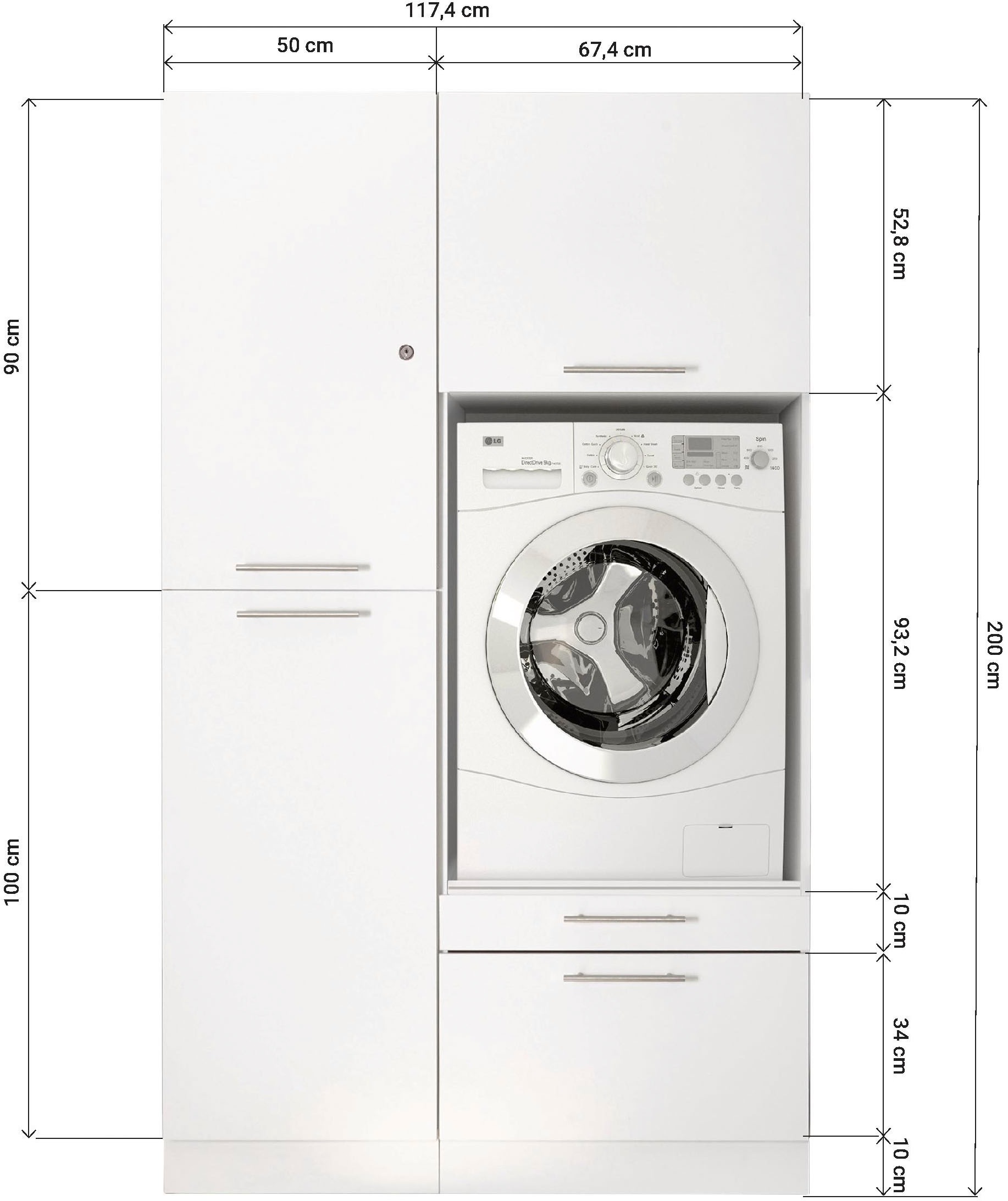 RESPEKTA Mehrzweckschrank-Set »Clara-Set 9« Schrankelemente einzeln erhältlich, 2 Stk. tlg.
