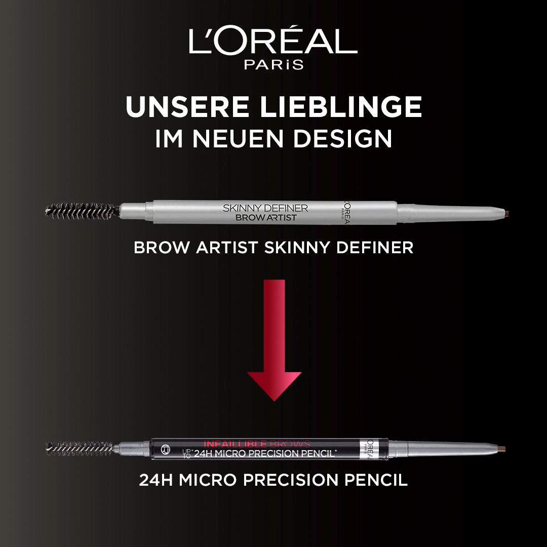 L'ORÉAL PARIS Augenbrauen-Stift »INFAILLIBLE 24H FILLING TRIANGULAR PENCIL« mit ovaler und extra feinen Spitze
