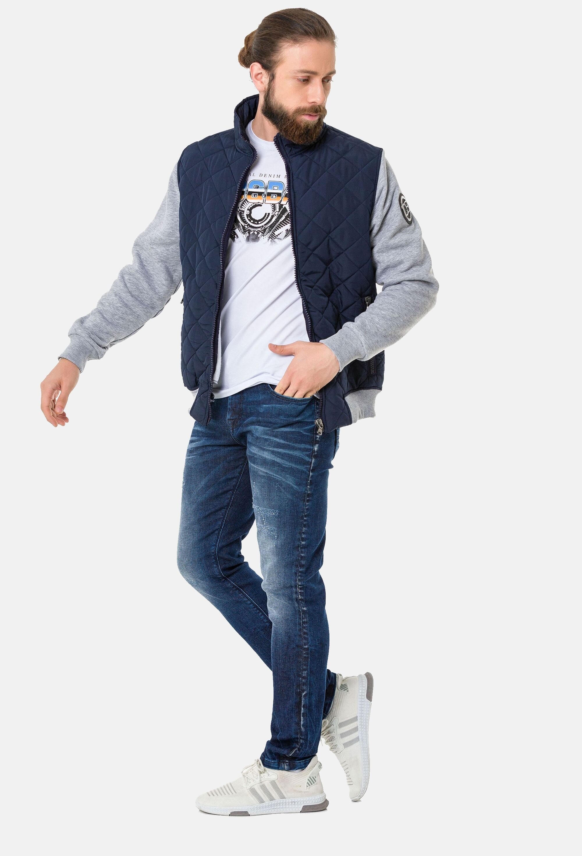Cipo & Baxx Winterjacke »Cipo & Baxx Jacke« ohne Kapuze mit Sweatärmeln