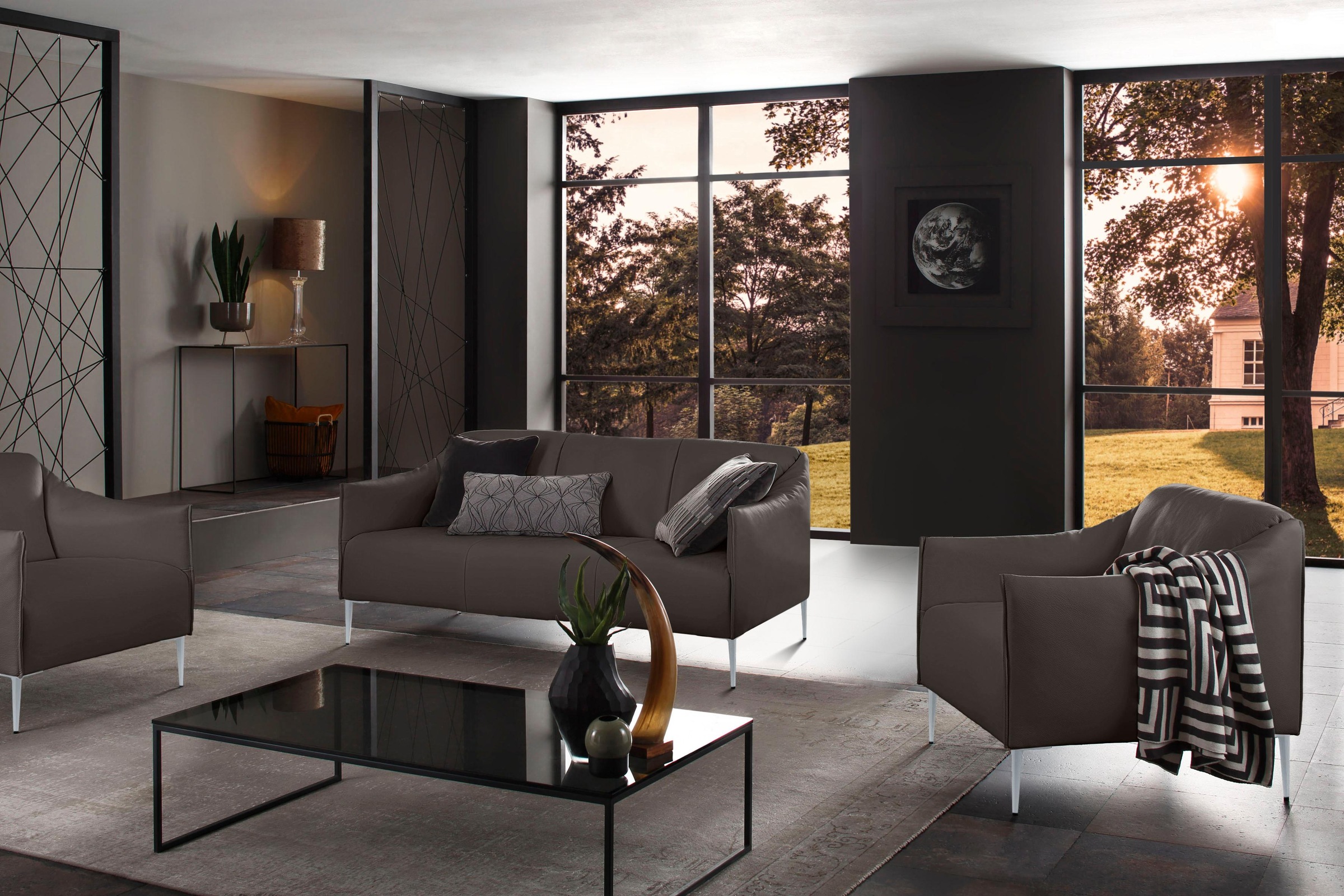 W.SCHILLIG 2,5-Sitzer »sally« mit Metallfüßen in Silber matt, Breite 174 cm