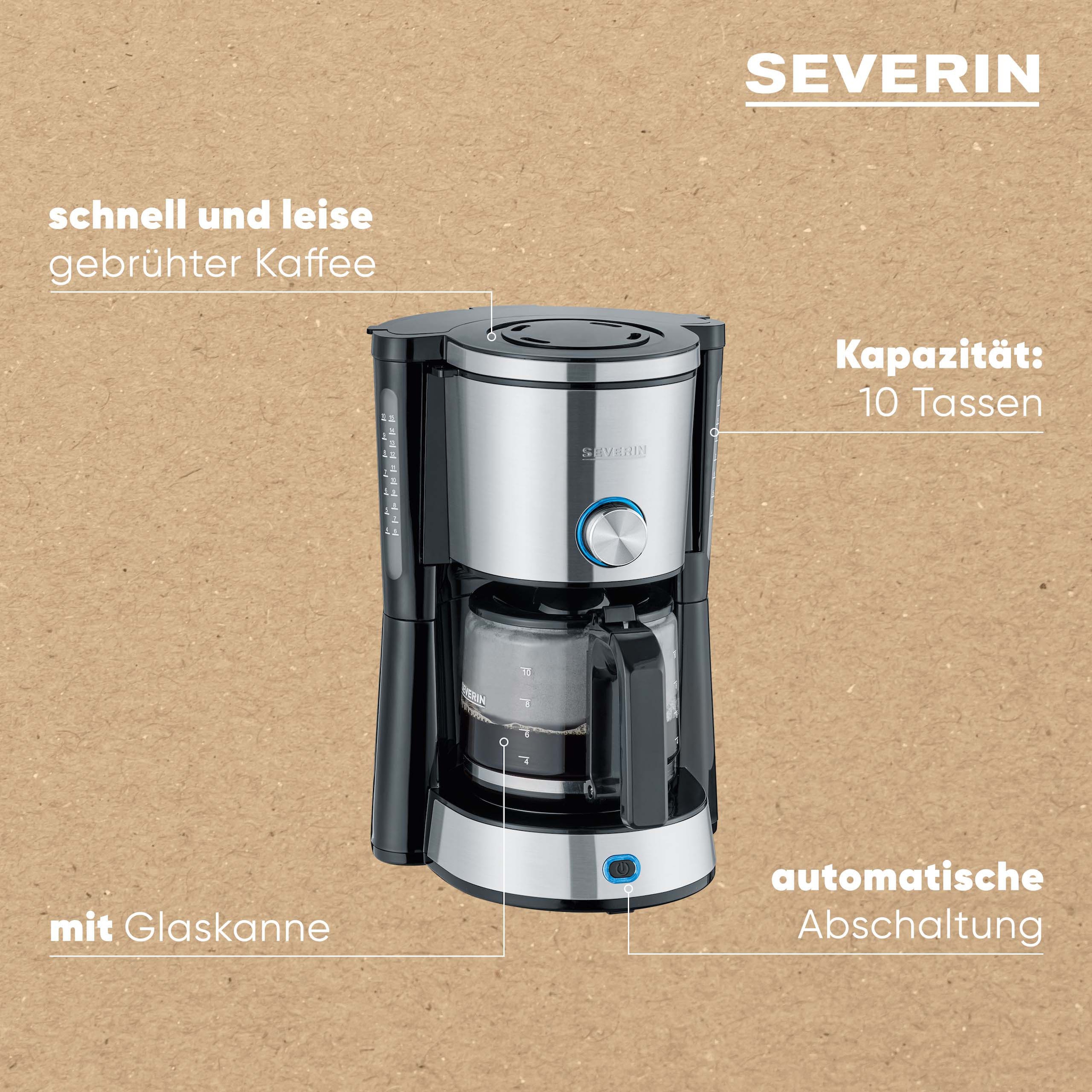 Severin Filterkaffeemaschine »KA 4825« 1,25 l Kaffeekanne Papierfilter 1x4