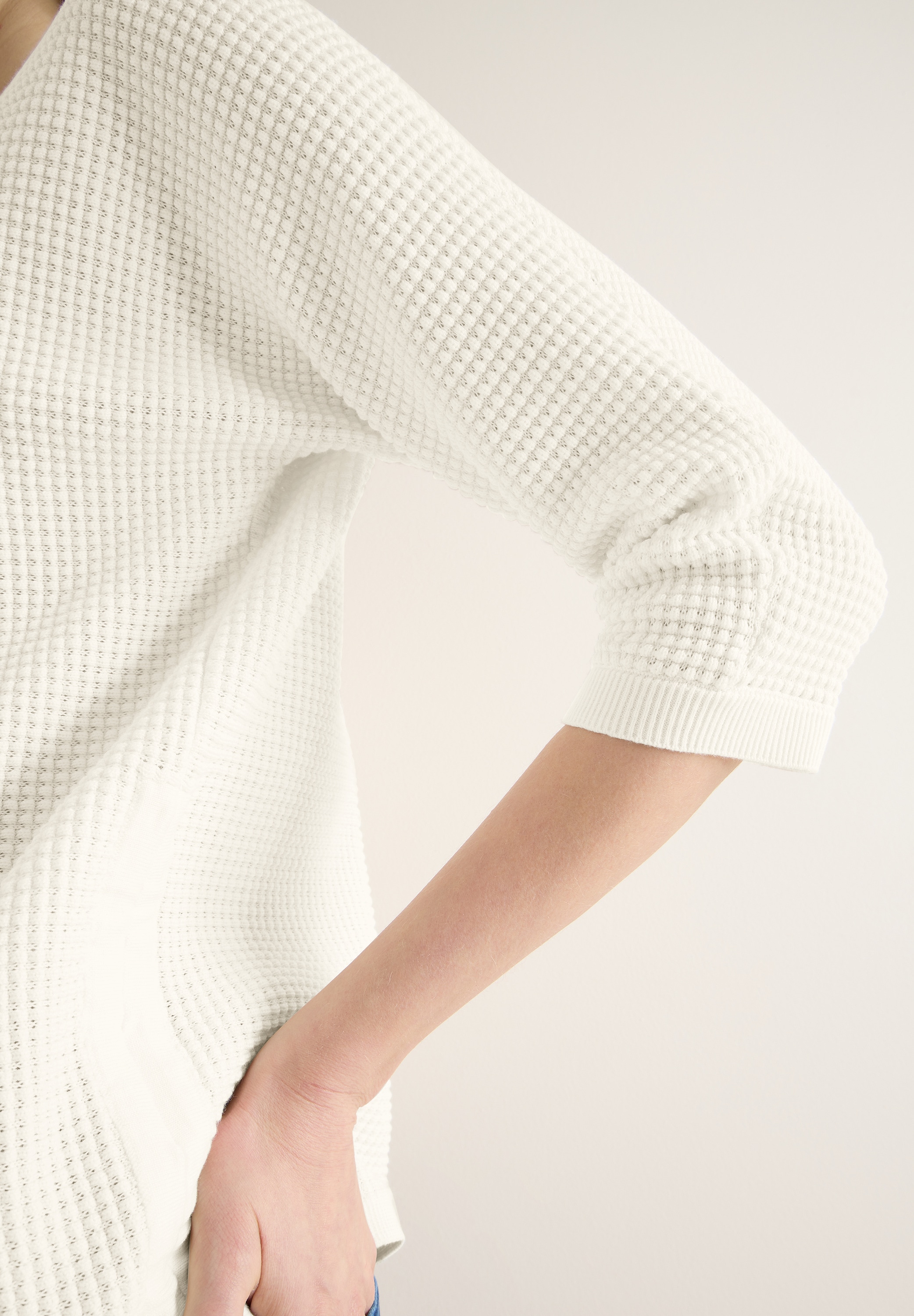 Cecil 3/4 Arm-Pullover mit seitlicher Raffung und Bindebändern