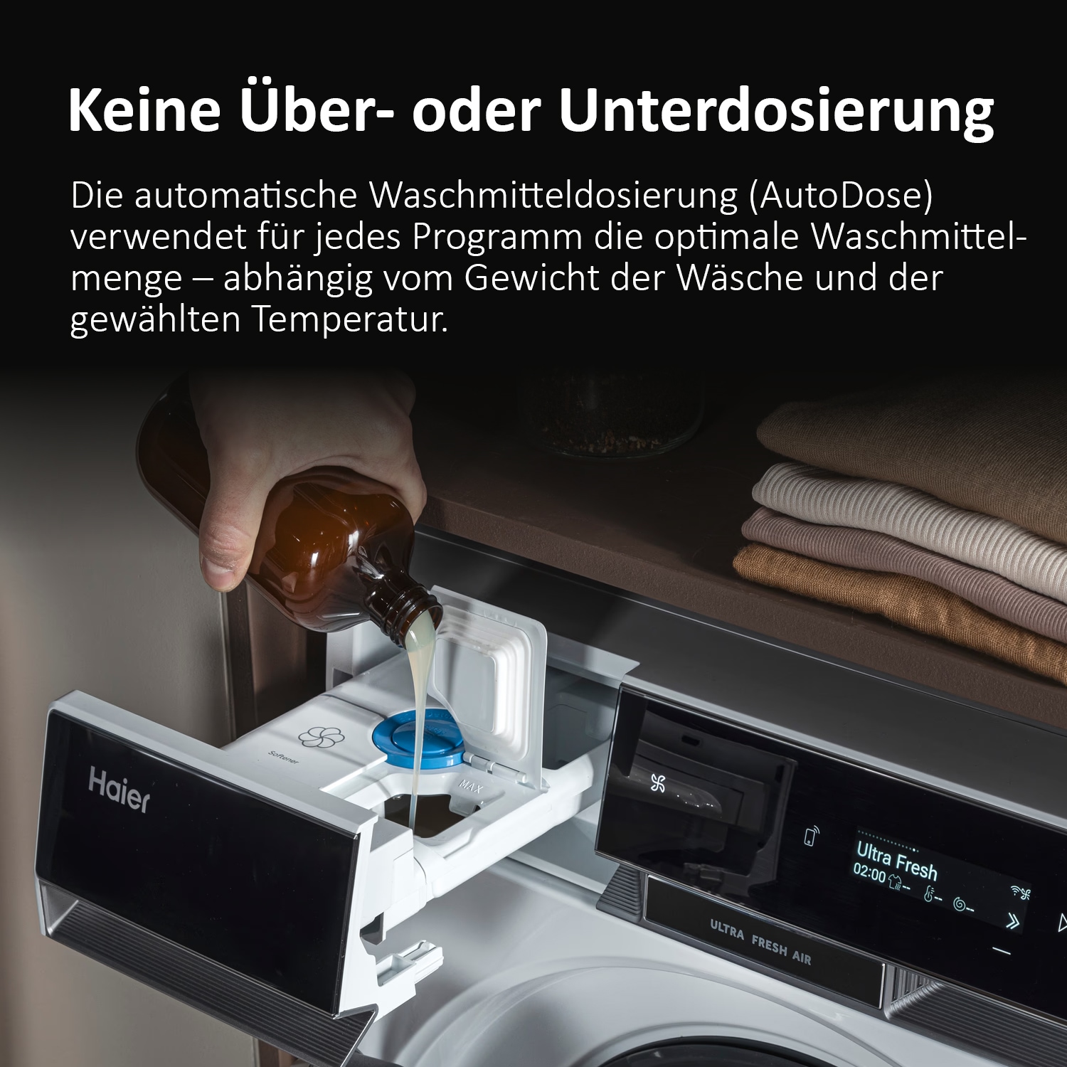 Haier Waschmaschine X SERIE 11 »HW110-BD14397U1« 11 kg 1400 U/min UltraFresh: Hält die Wäsche bis zu 12 Std. frisch