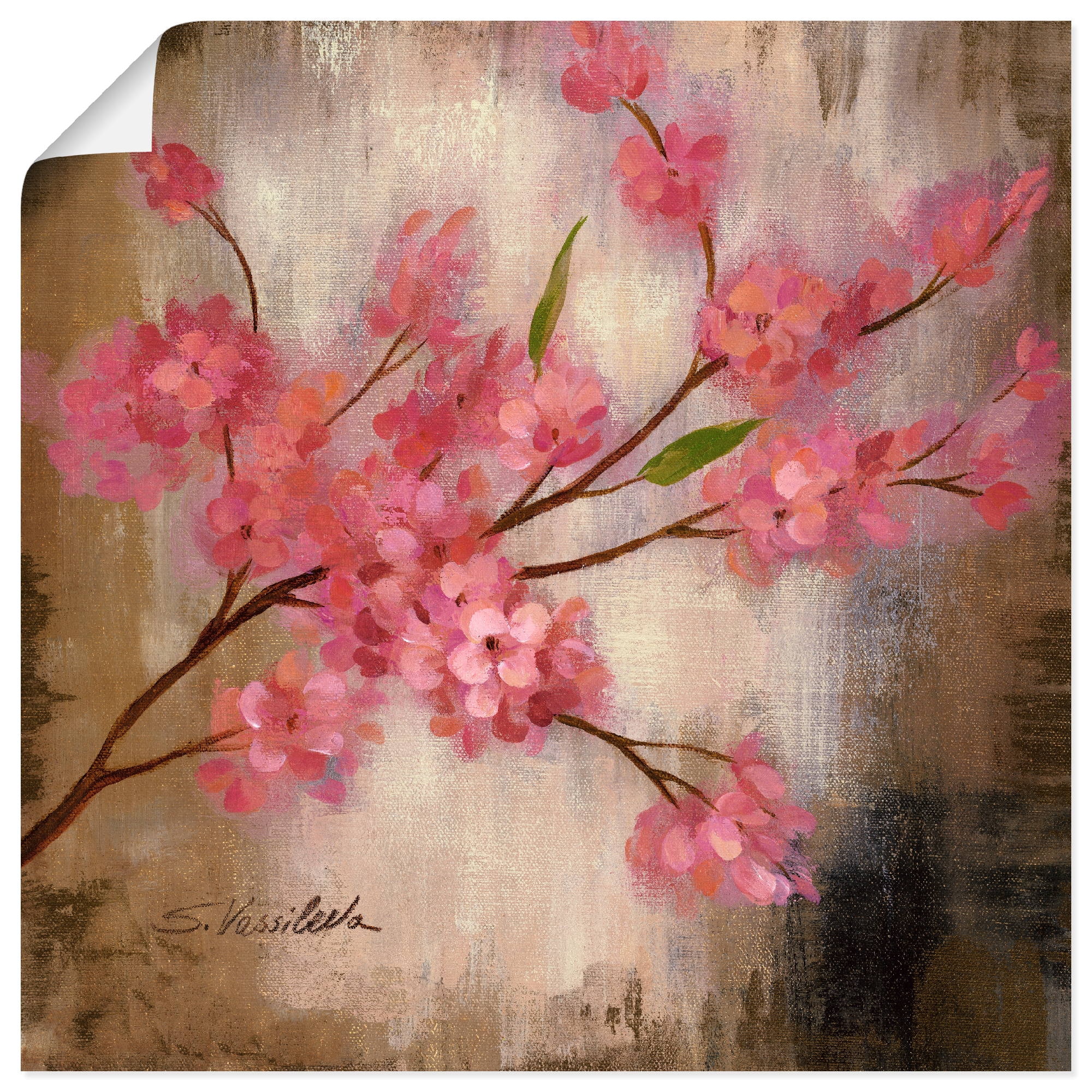 Artland Wandbild Wandaufkleber St.), Online »Kirschblüte Shop versch. (1 Poster Blumen, Größen I«, als oder OTTO im Leinwandbild, bestellen in