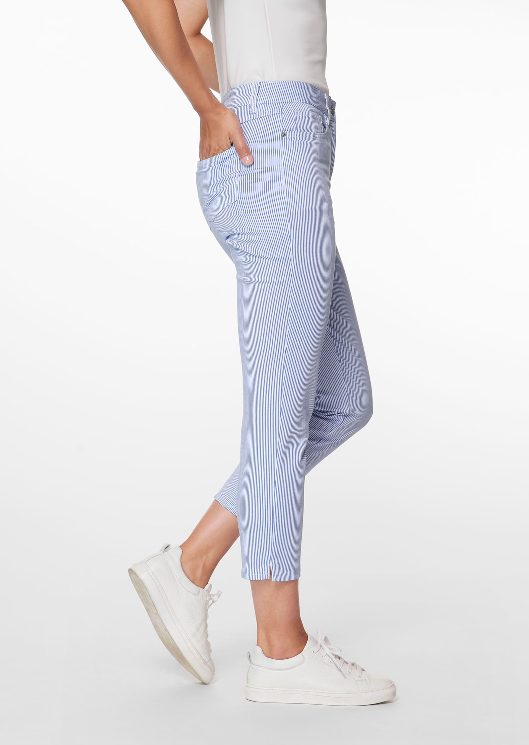 MADELEINE Regular-fit-Jeans »Jeans Fein gestreifte Jeans«