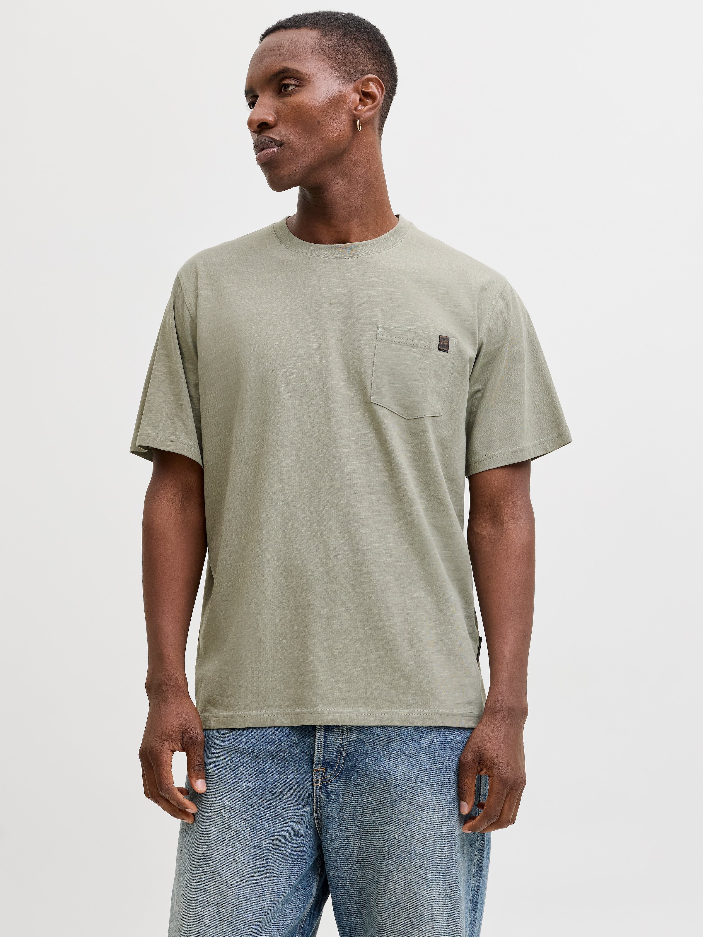 Jack & Jones Kurzarmshirt »JJEDOVER SLUB TEE SS NOOS« Baumwollmischung, relaxed fit
