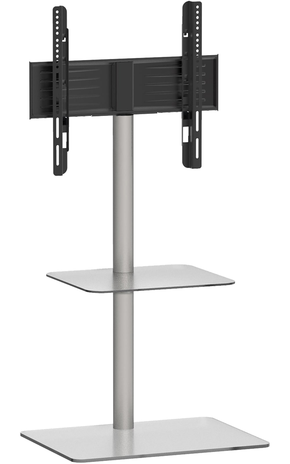 VCM TV-Rack »VCM TV Standfuß mit Zwischenboden | Alu Rack Fernseh | ESG-Sicherheitsglas | Maße ca. H. 100 x B. 60 x T. 45 cm - Alani«, (VCM Alani)