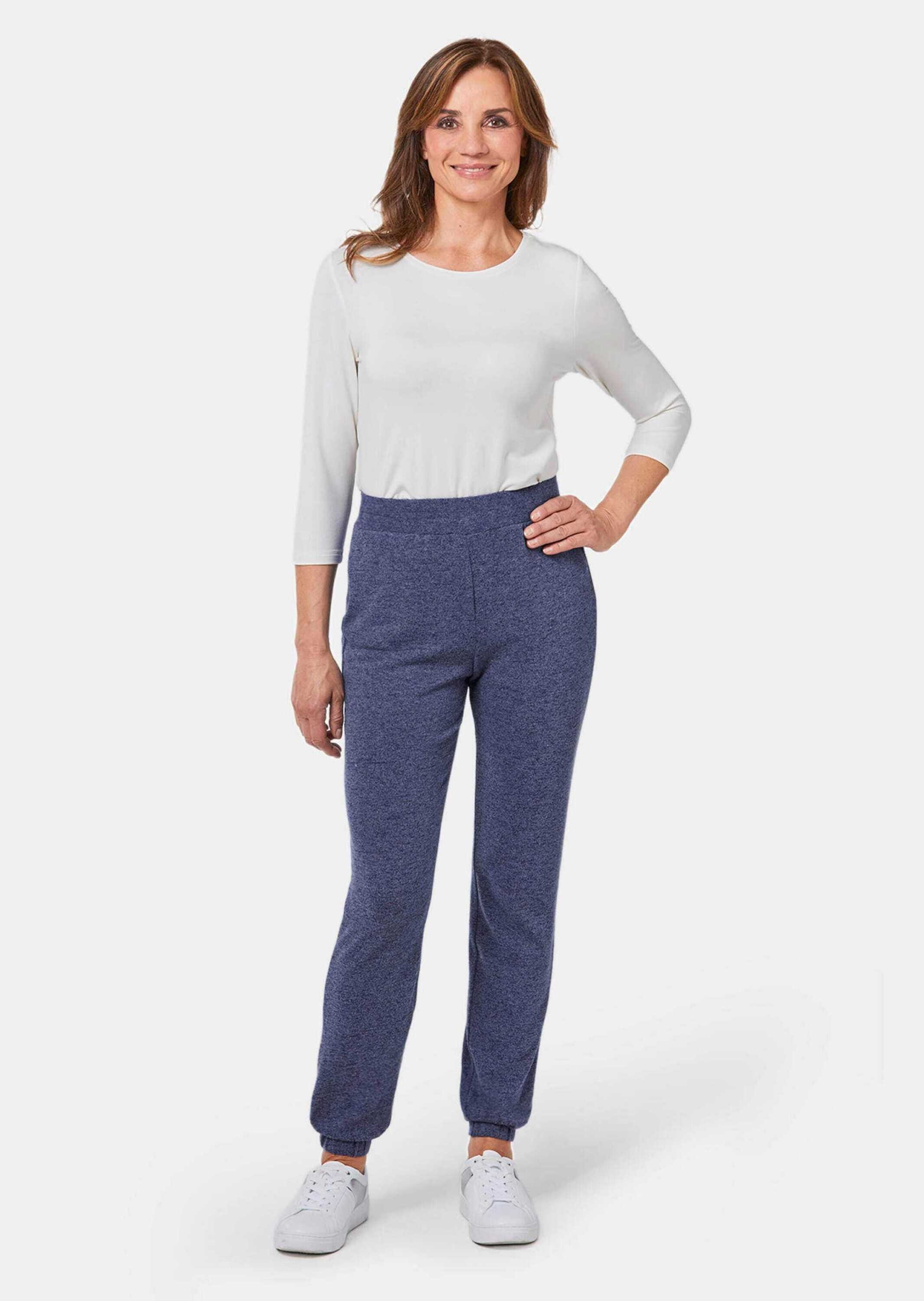 GOLDNER Stoffhose »Bequeme Flausch-Freizeithose mit Bündchen«