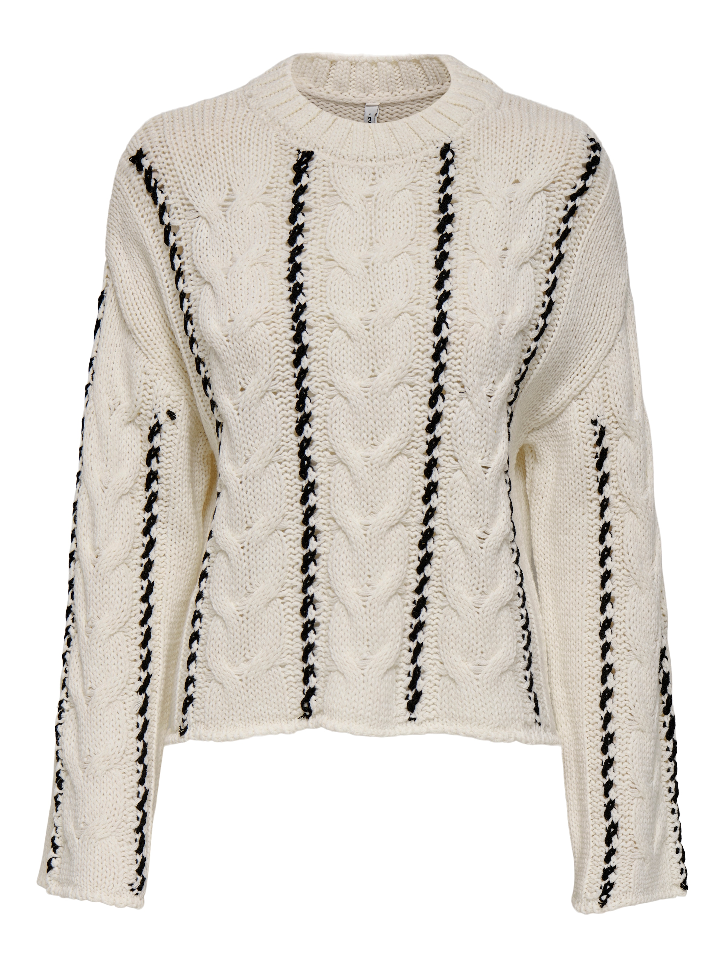 ONLY CARMAKOMA Rundhalspullover »CARTESSA CABEL STITCH LS O-NECK KNT«