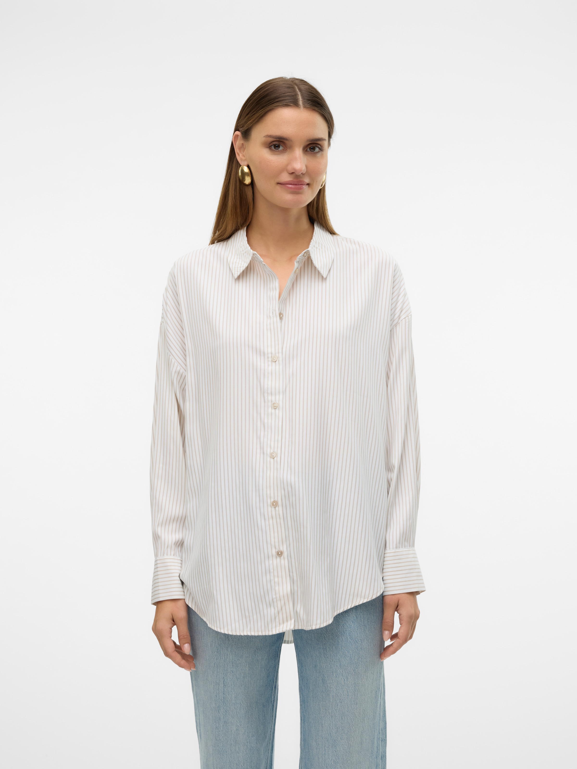 Langarmbluse »VMNORA LS OVERSIZE SHIRT WVN GA NOOS«