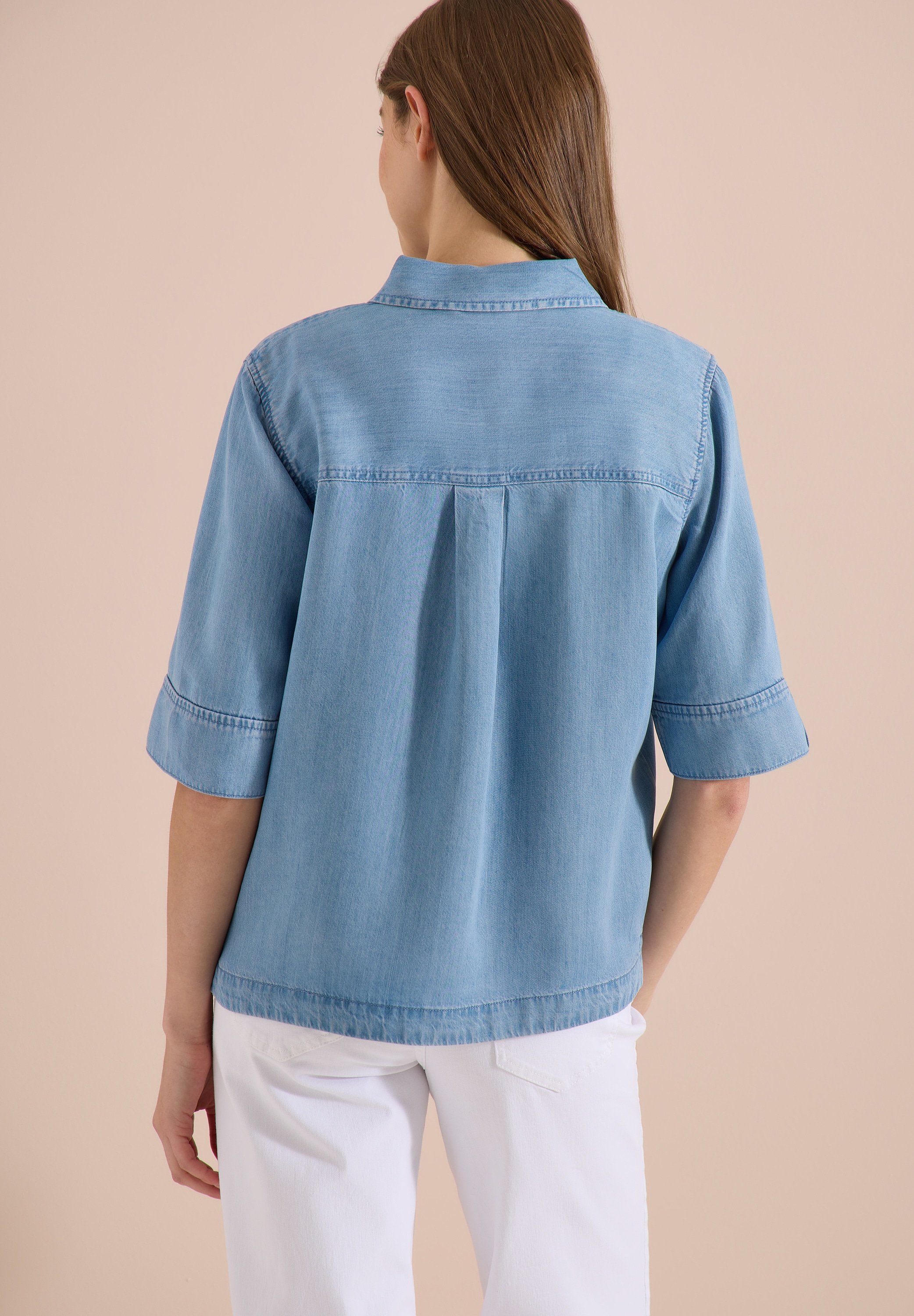 Cecil Hemdbluse im Denim-Look
