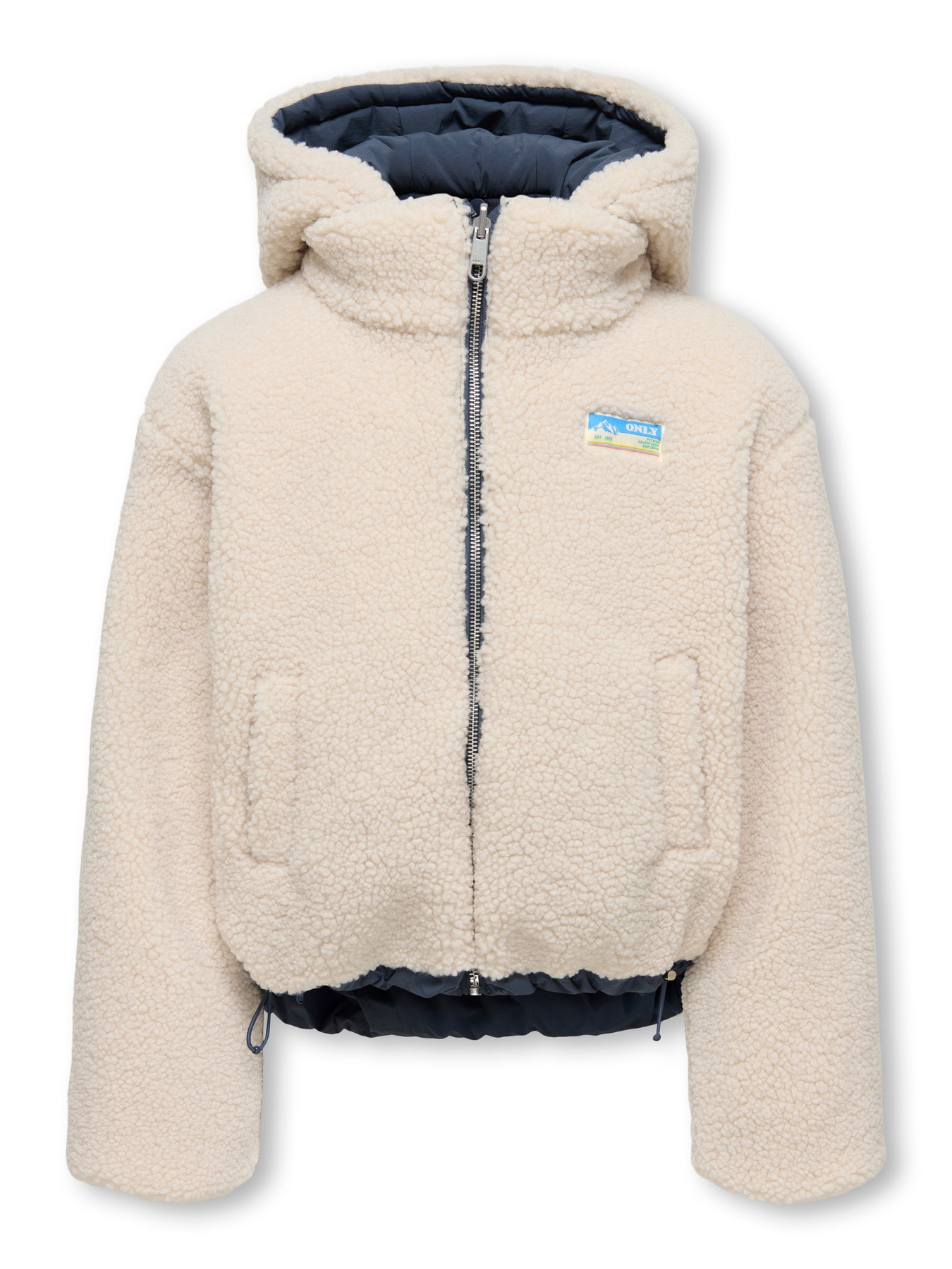 KIDS ONLY Wendejacke »KOGMARIA REVERSIBLE PUFFER JACKET OTW« mit Kapuze als Plüschjacke oder Steppjacke tragbar