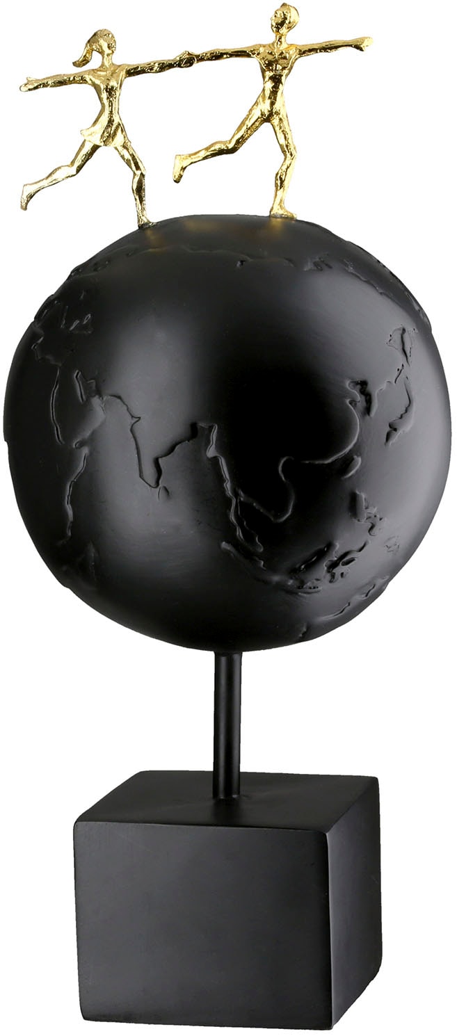 GILDE Dekoobjekt »Skulptur Erde; Paar Around the World schwarz H. 33,5 cm«